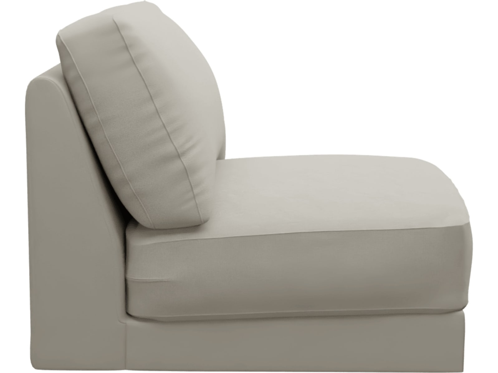 Monica California Ivory Armless Sofa Chair Module color California Ivory