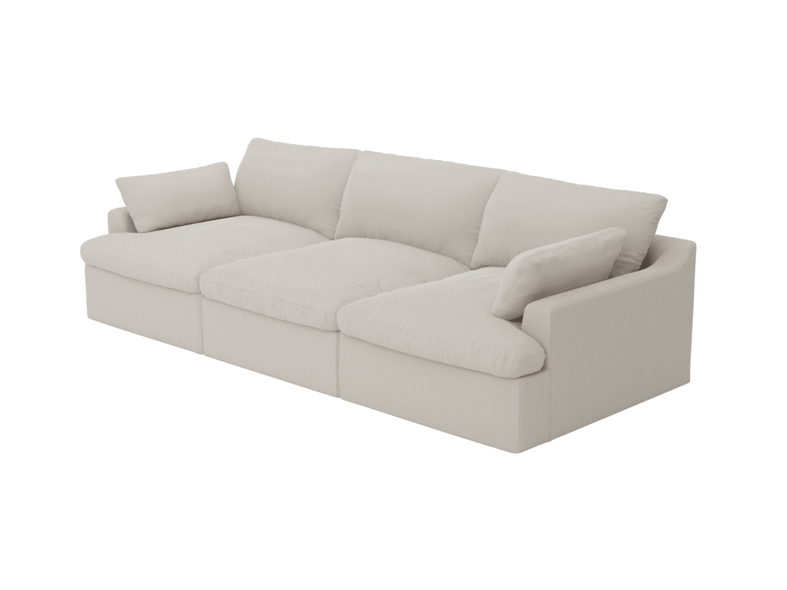 Retreat View Cream Modular Sofa - 3 Piece color View Cream