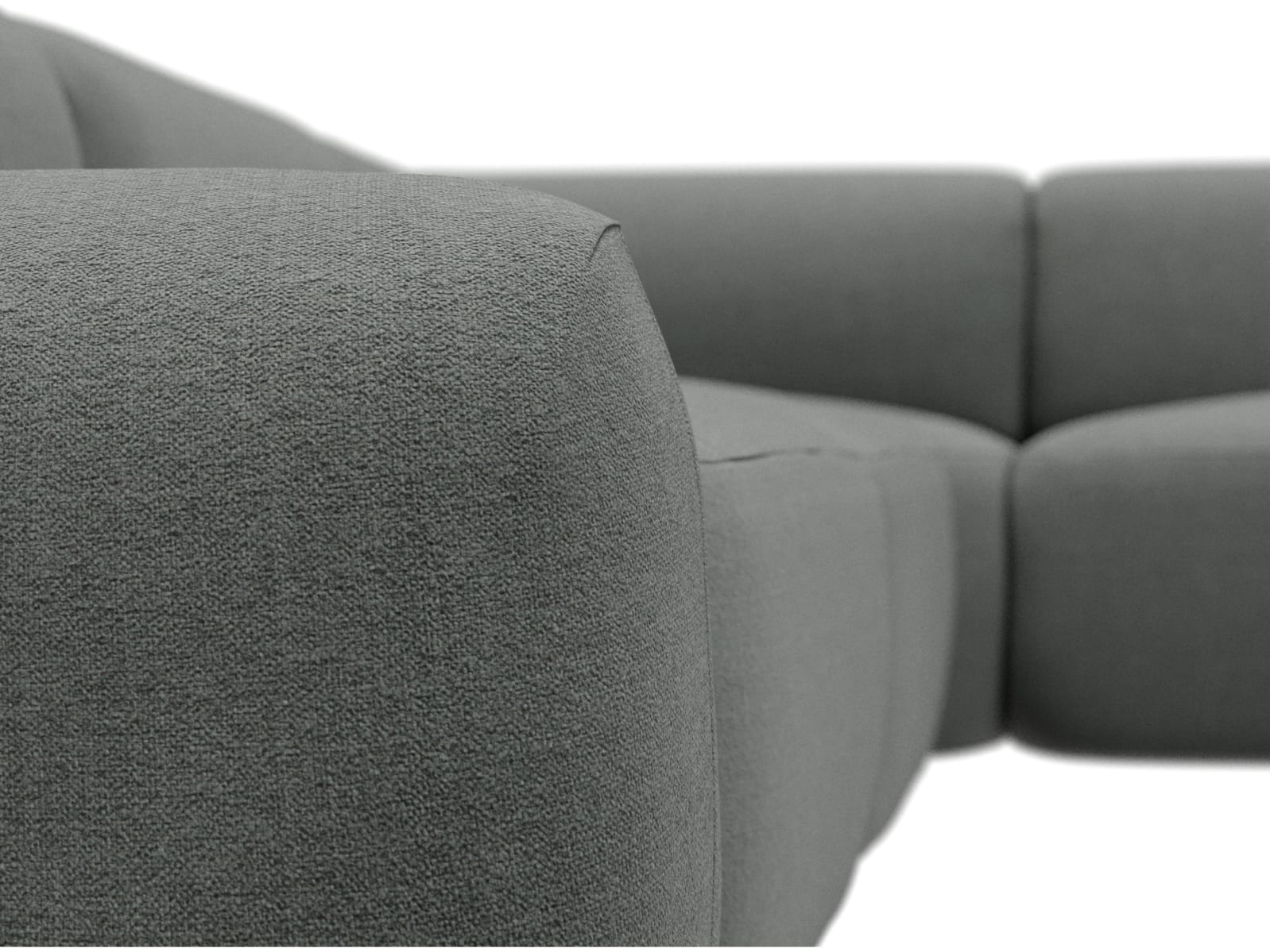 Beckett Tribute Storm Modular Corner Sofa - 7 Piece color Tribute Storm