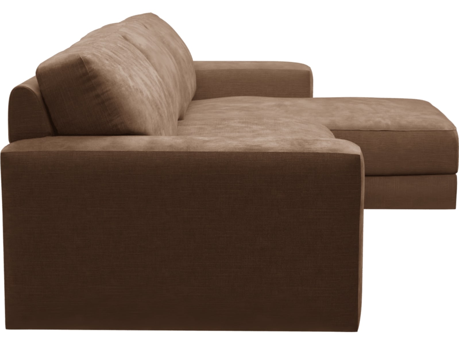 Monica Tribute Chestnut Chaise Sofa - 3 Seater color Tribute Chestnut