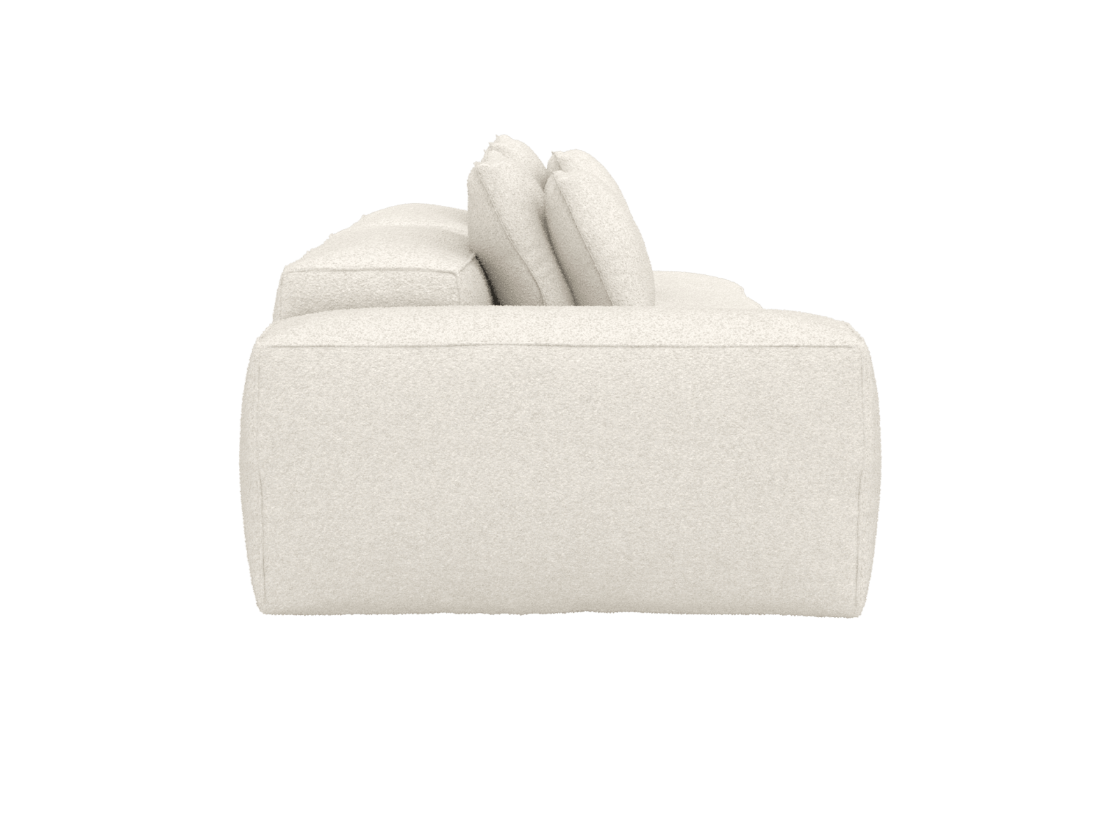 Riley Boucle Ivory 3 Seater Terminal Right Modular Sofa color Boucle Ivory
