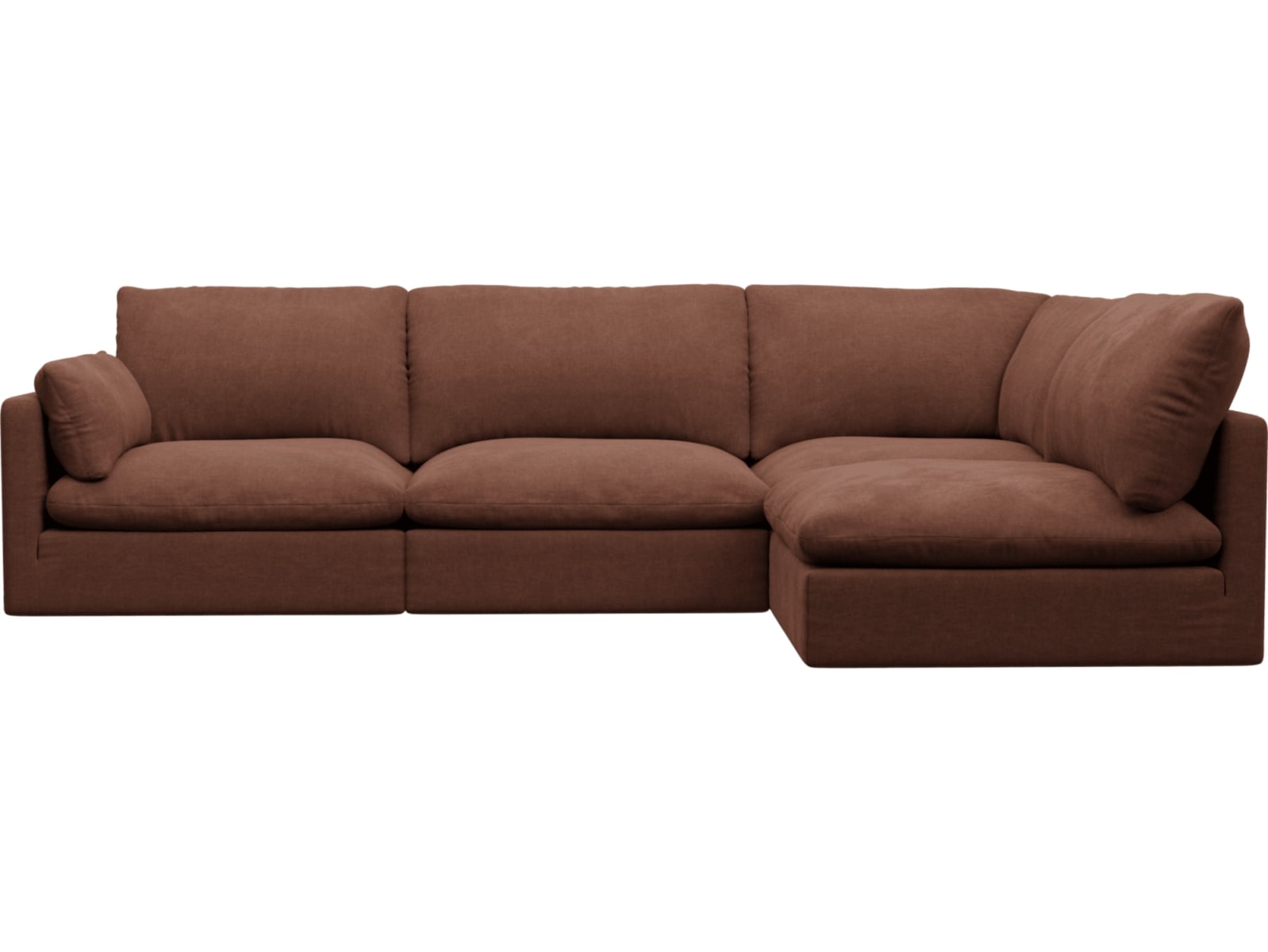 Willow Muse Rust Corner Sofa - 4 Seater RAF Terminal color Muse Rust
