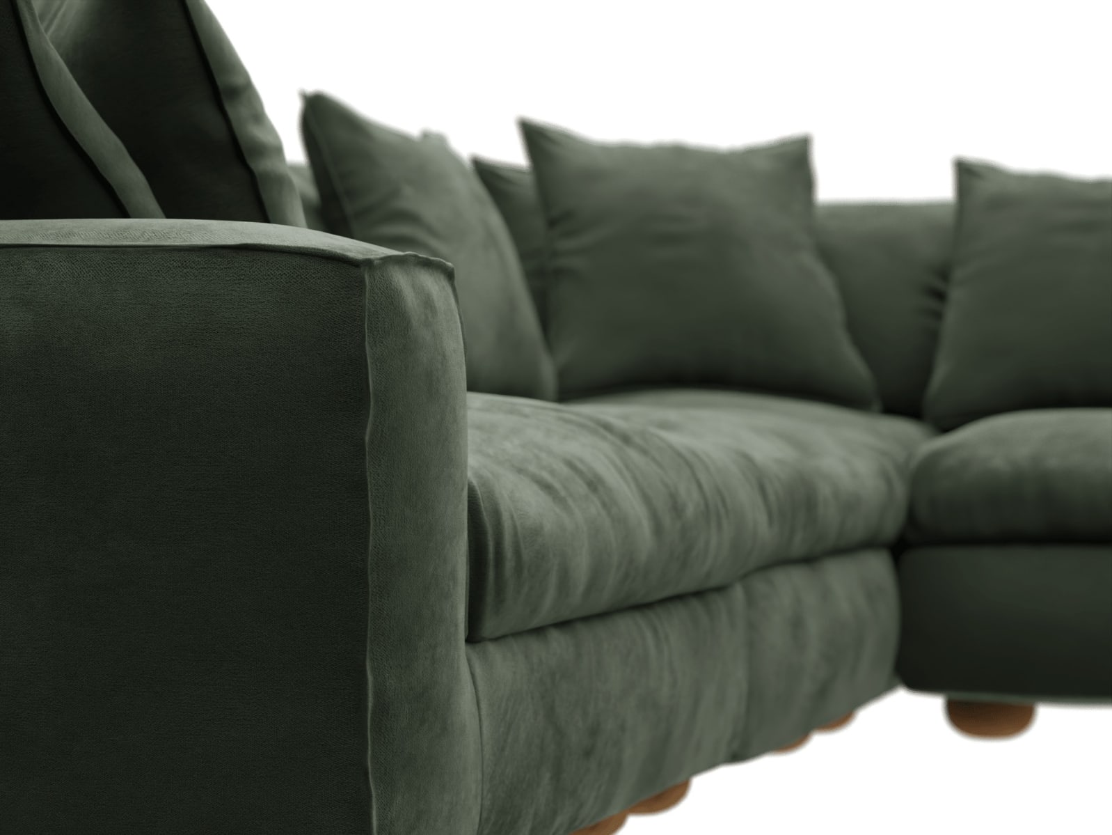 Tully Muse Forest Modular Sofa - 5 Piece color Muse Forest