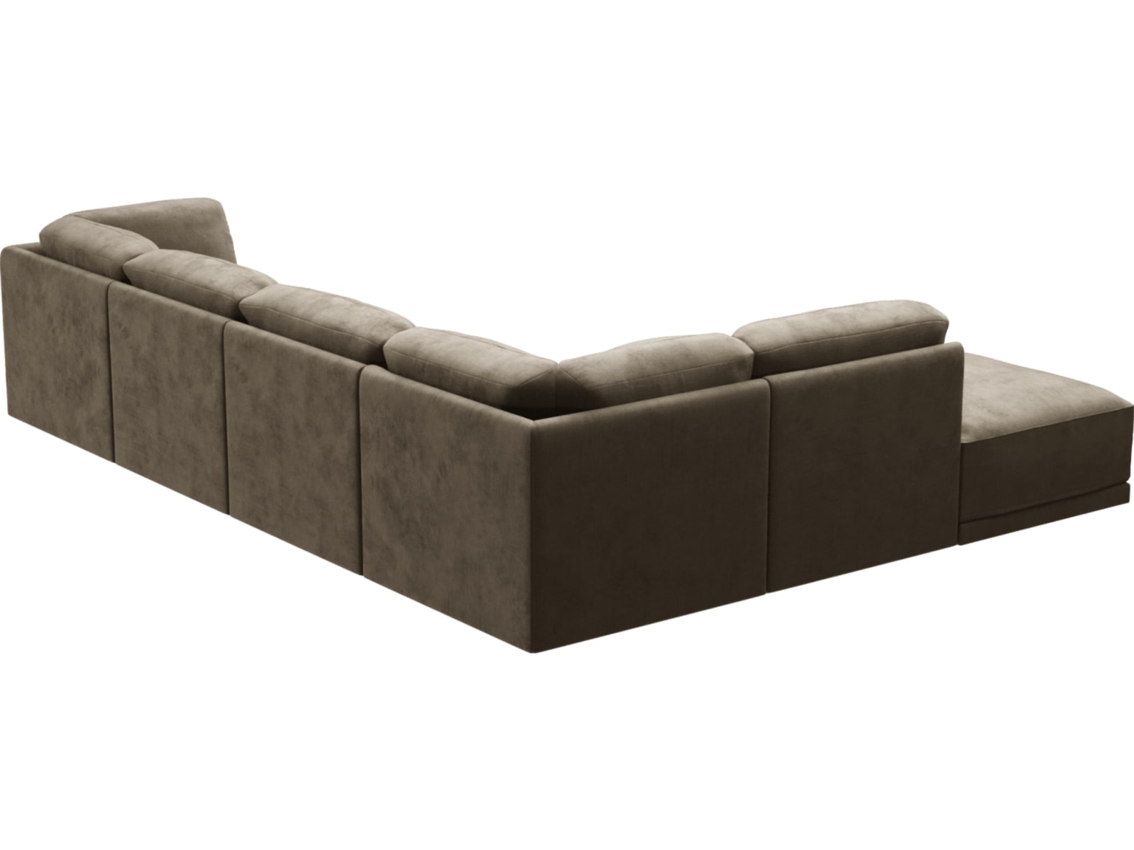 Emily Modular Sofa Tribute Walnut - 6 Piece color Tribute Walnut