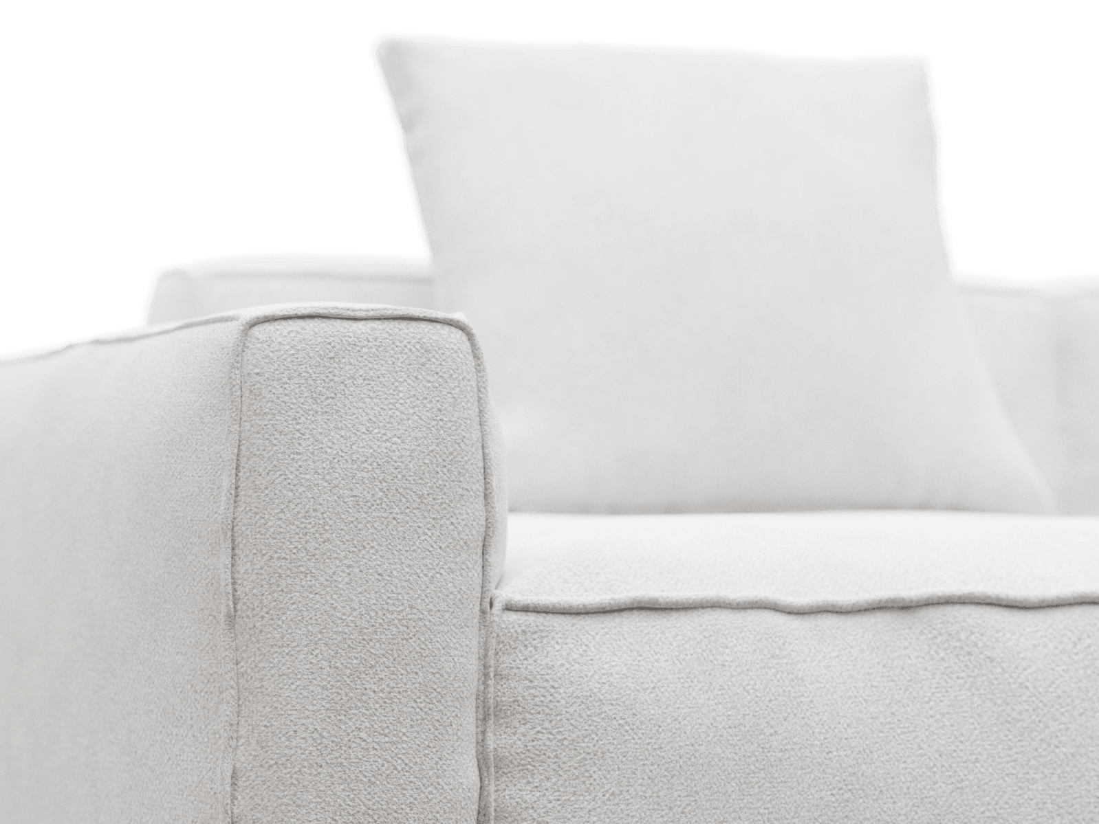 Riley Apt Noa Fog Sofa - 3 Seater Chaise color Noa Fog