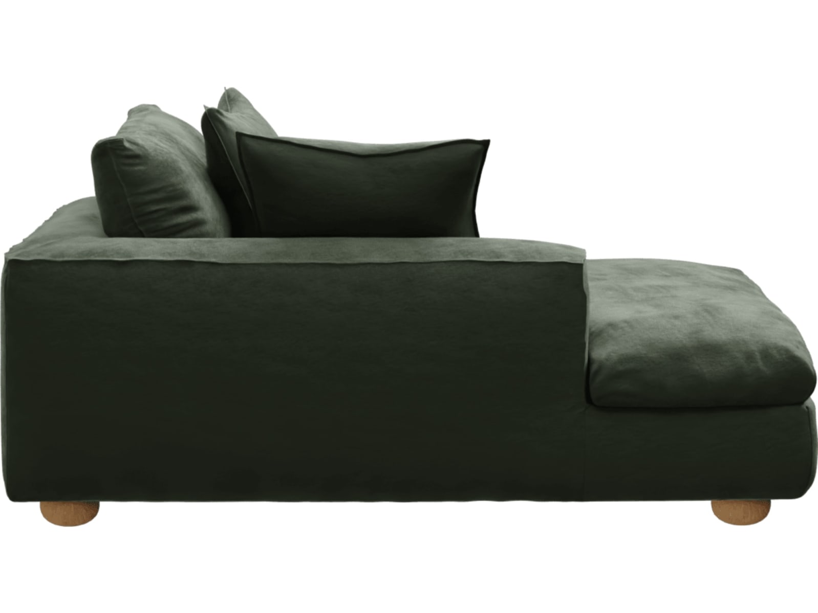Tully Muse Forest Chaise Left Arm Facing Module color Muse Forest