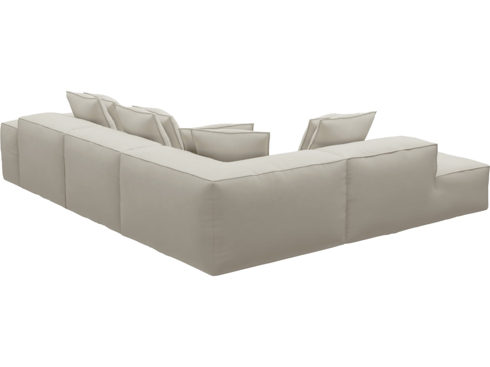 Riley Toorak Pearl Modular Sofa - Arm, 2x Armless, Corner, Left Terminal color Toorak Pearl