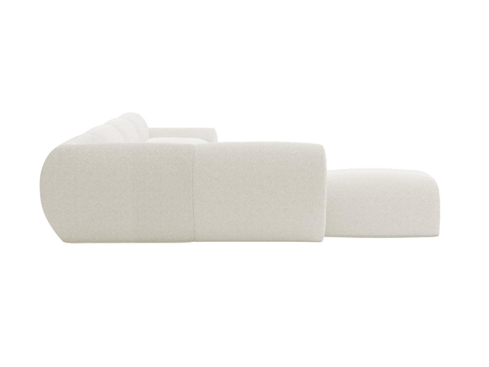 Malmo Boucle Ivory Sofa - 6 Seater LAF Terminal color Boucle Ivory