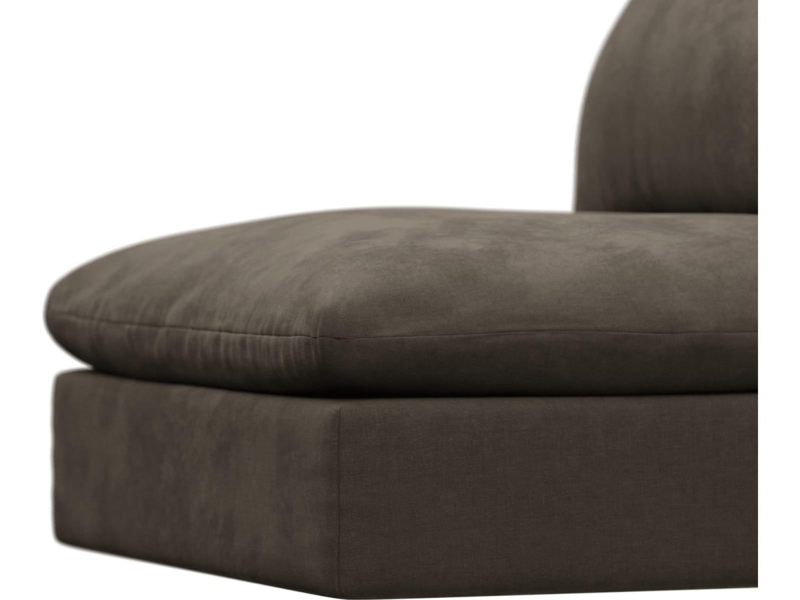 Willow Muse Mink Armless Sofa Module color Muse Mink