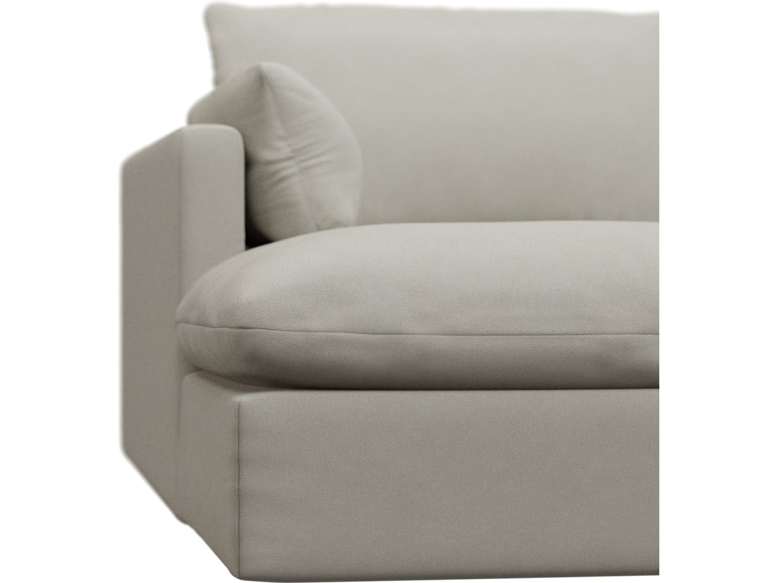 Willow California Ivory Chaise Left Arm Facing Sofa Module color California Ivory