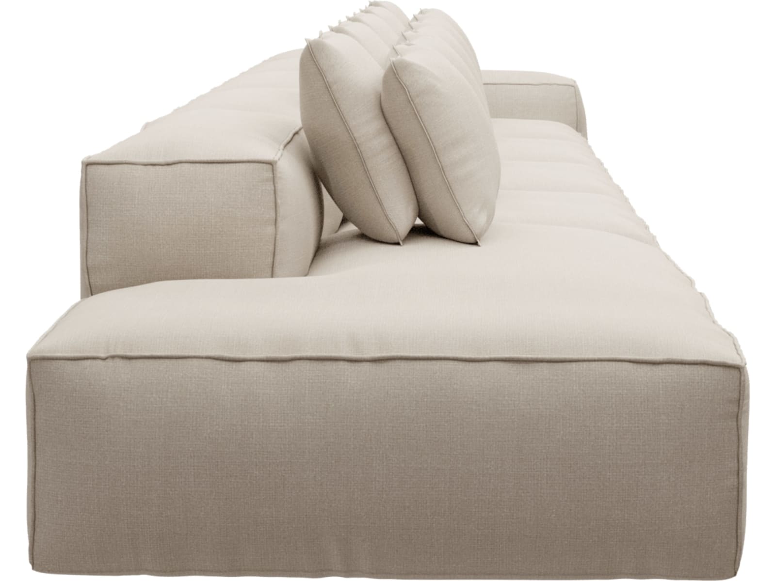 Riley Santa Fe Sand Modular Sofa - 1x Arm, 4x Armless, 1x Left Terminal color Santa Fe Sand