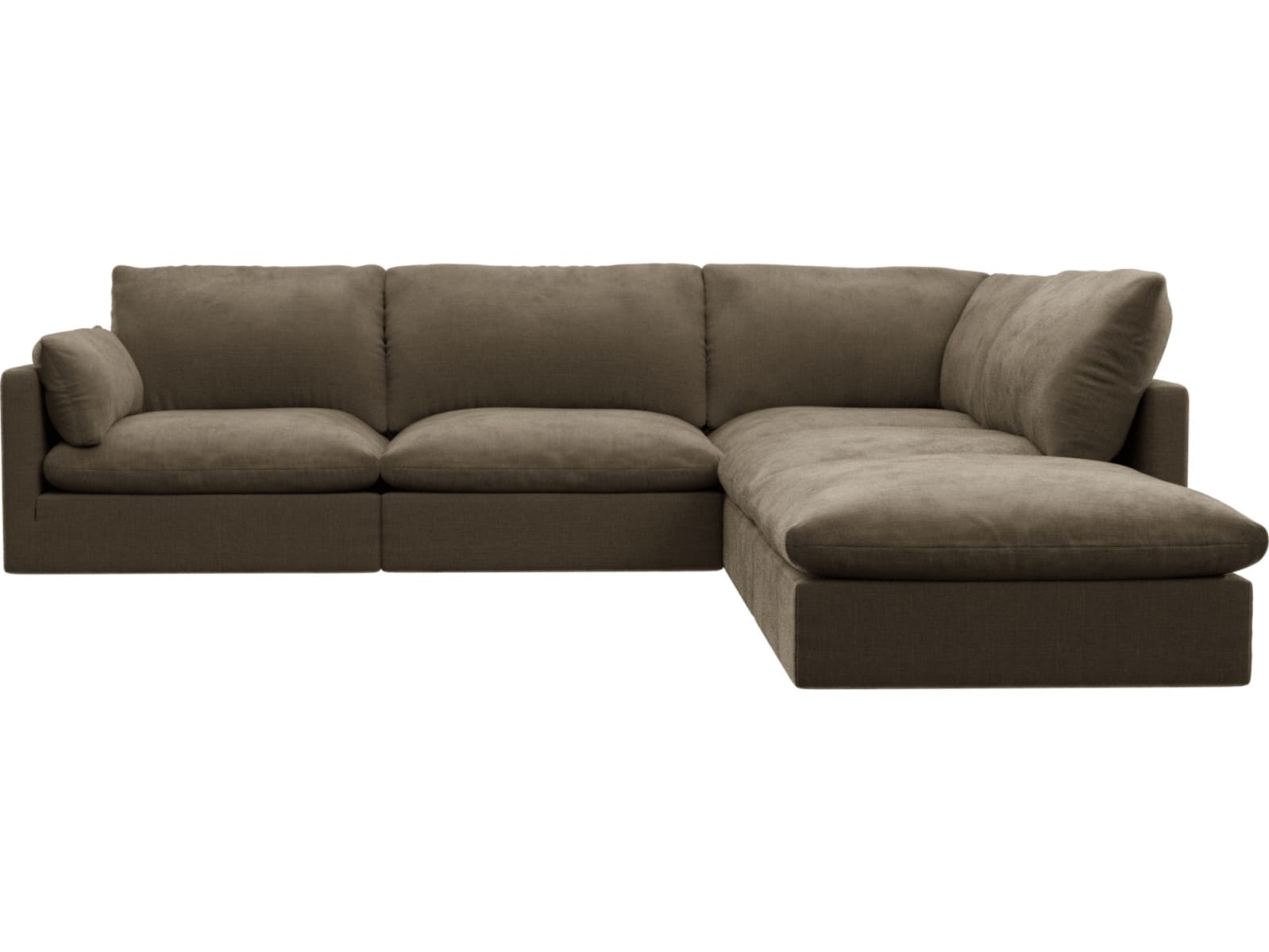 Willow Tribute Walnut Modular Sofa - 5 Seater RAF Terminal color Tribute Walnut