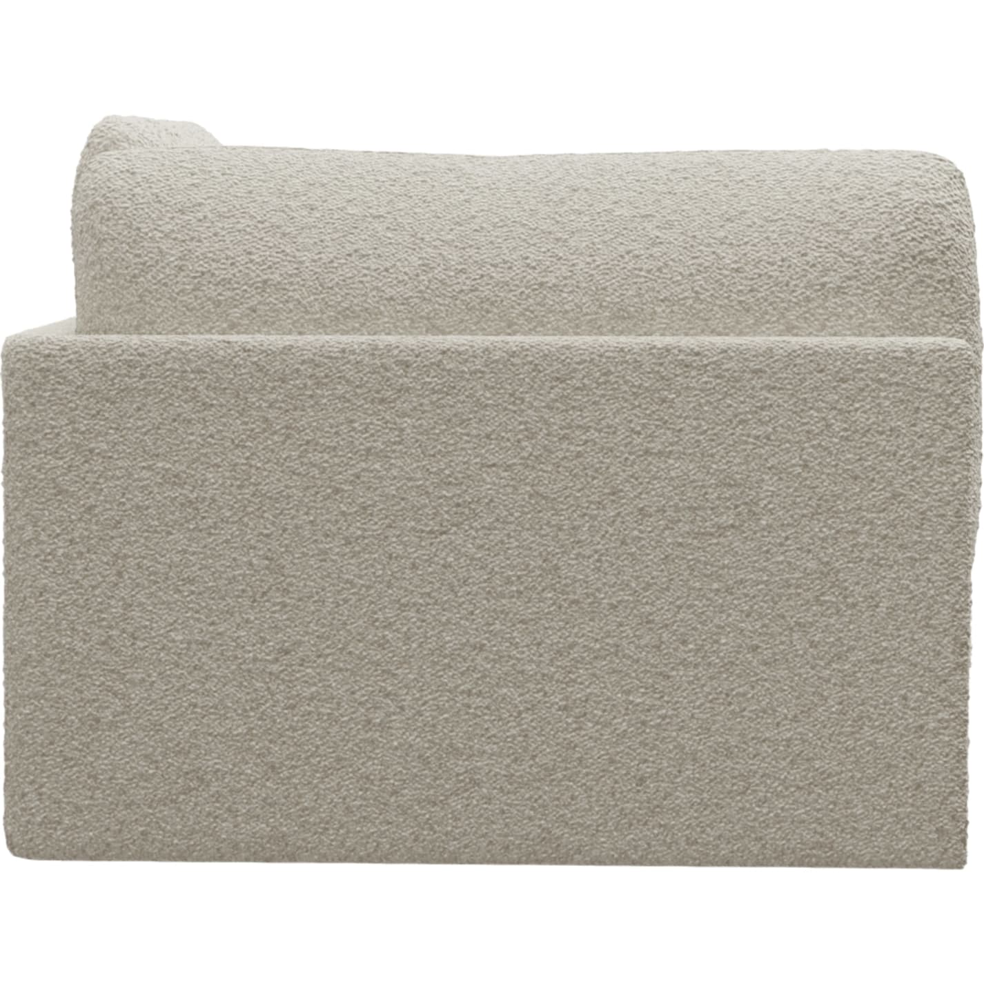 Finley Boucle Ivory Left Arm Facing Sofa Chair Module color Boucle Ivory