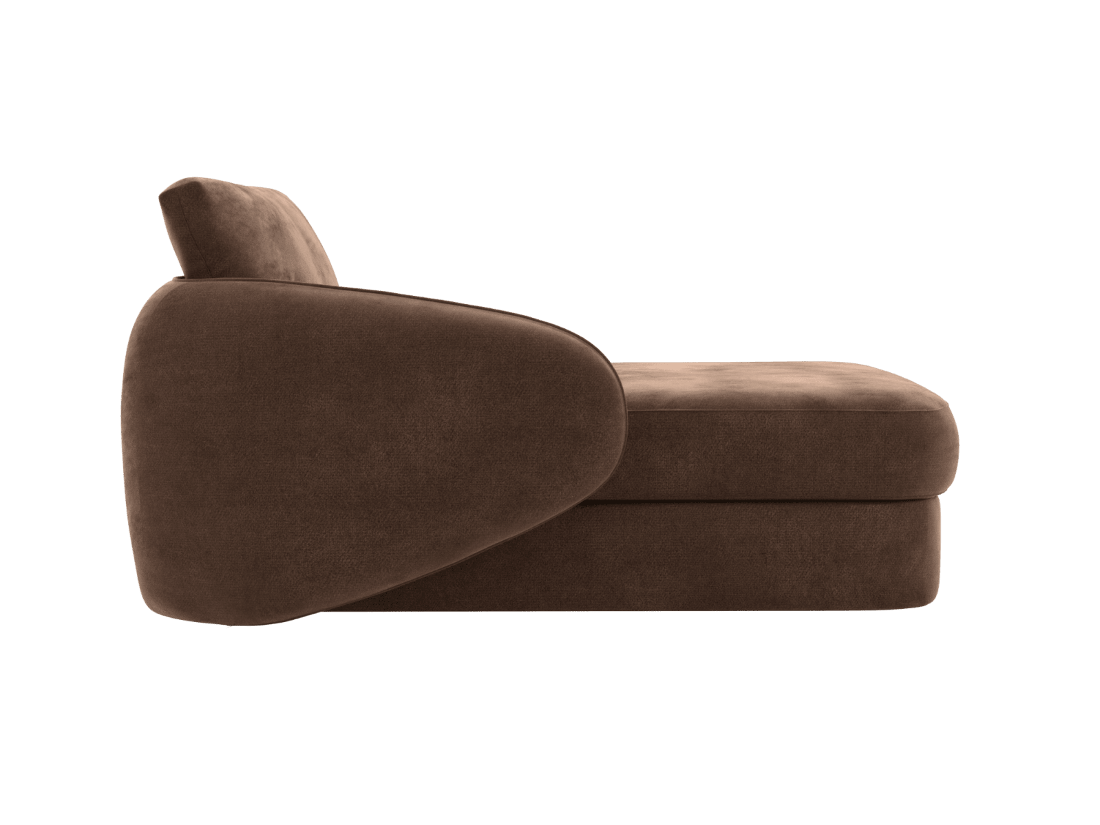 Esme Muse Chocolate Left Arm Facing Chaise Module color Muse Chocolate