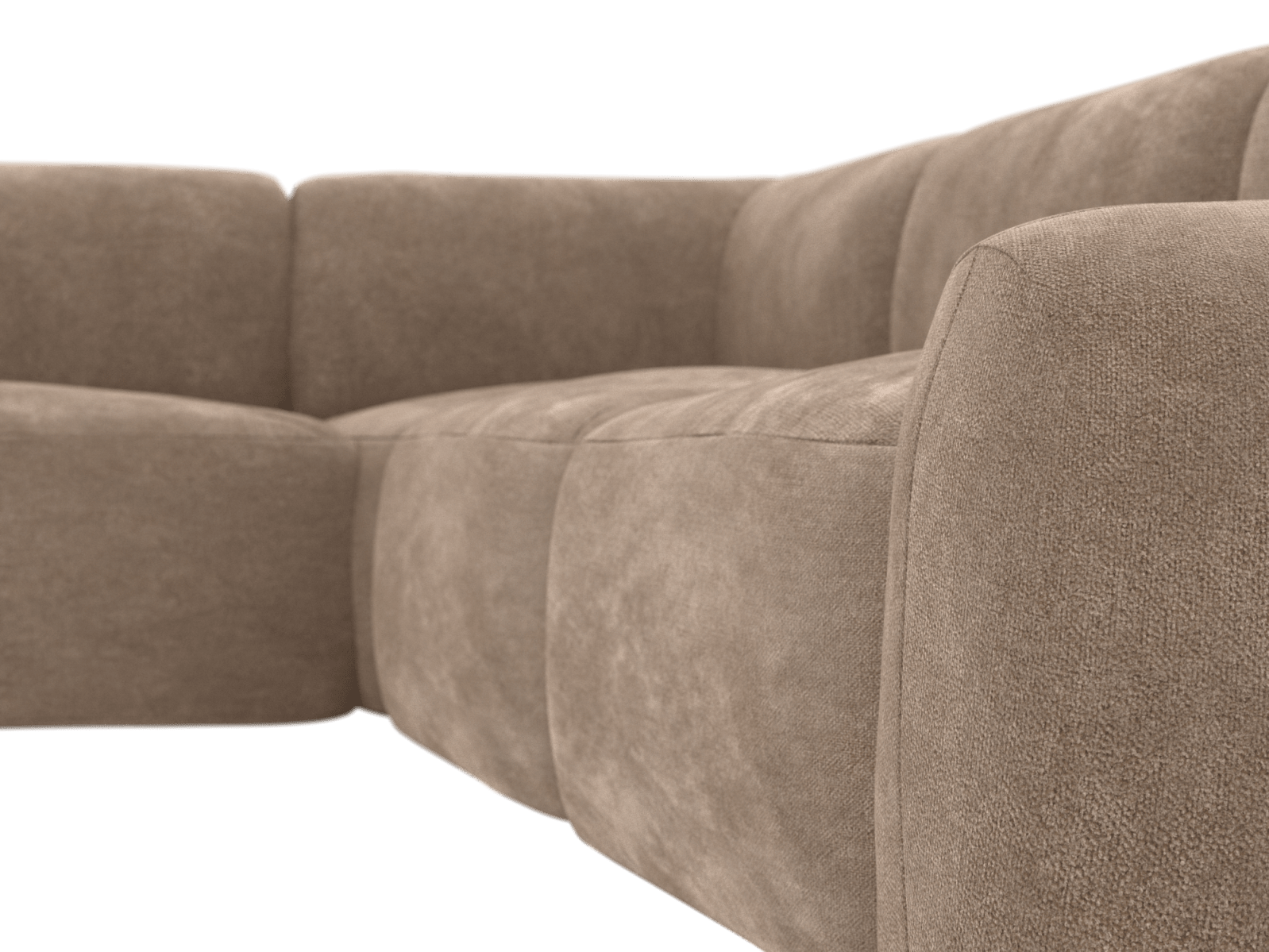 Beckett Tribute Walnut Modular Sofa - 6 Seater color Tribute Walnut