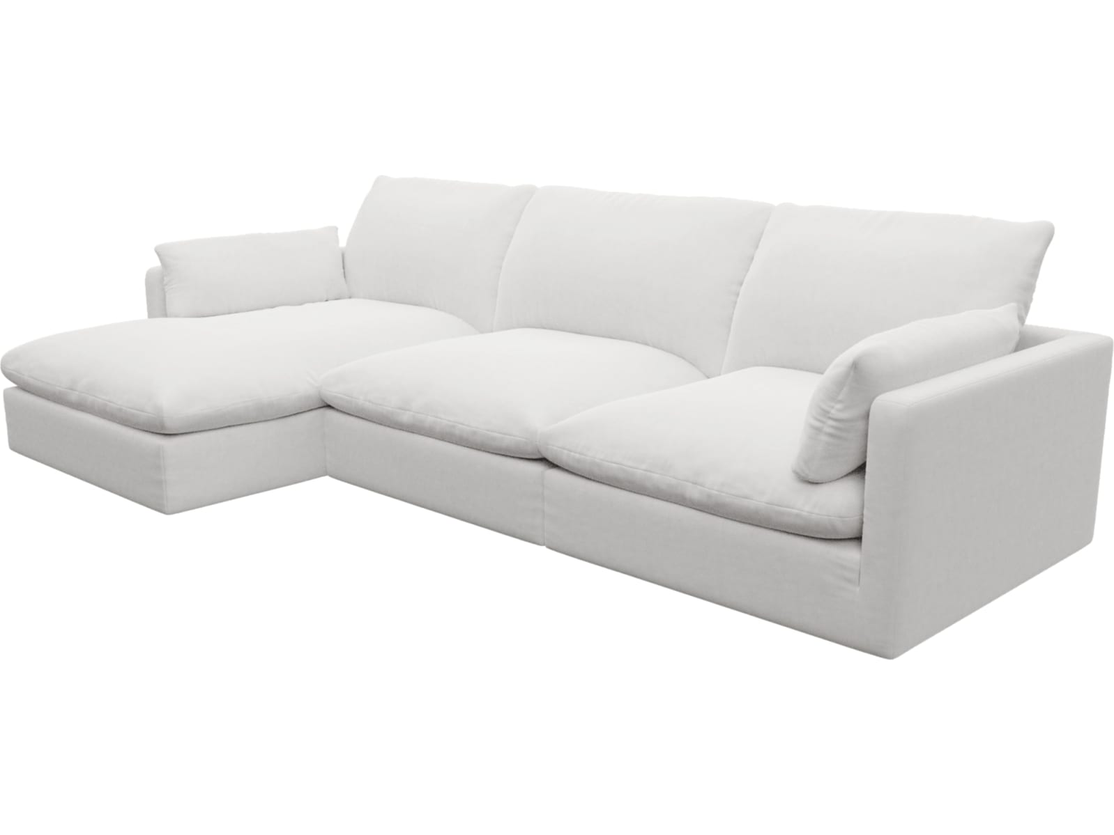 Willow Muse Frost Chaise Sofa - 3 Seater color Muse Frost