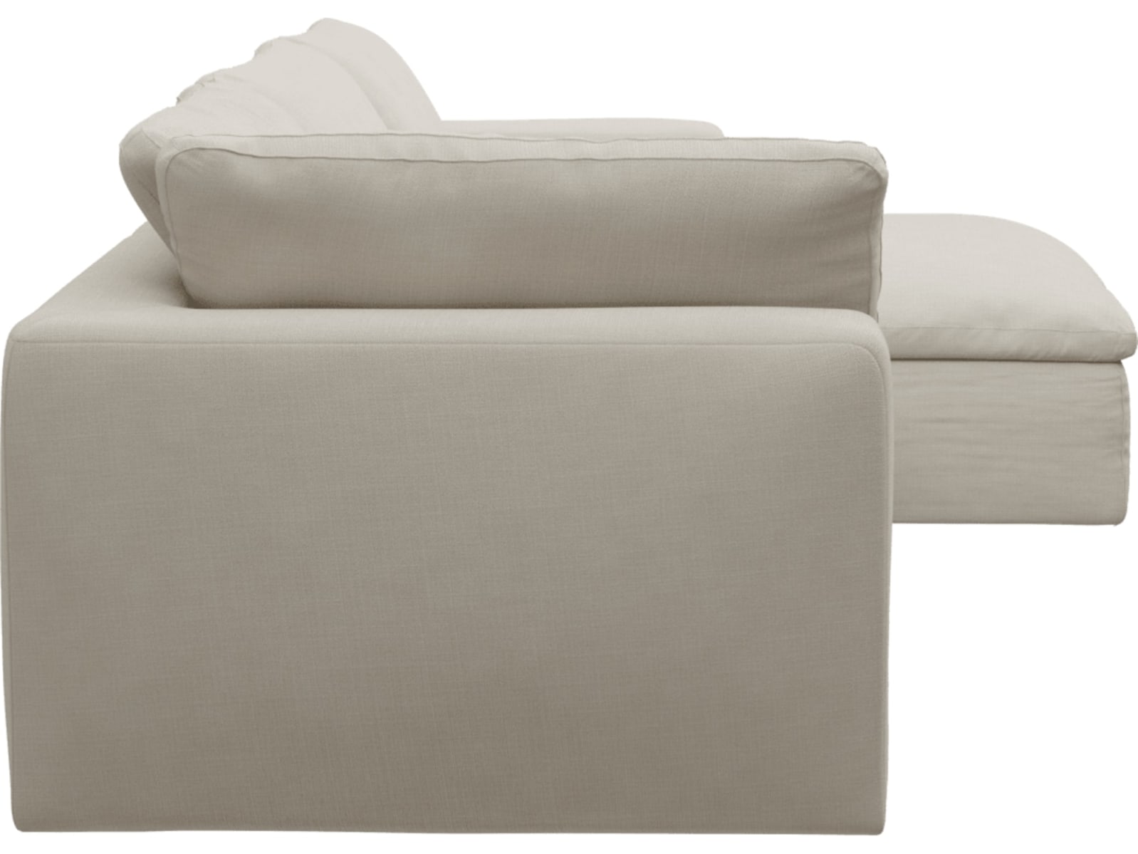 Cloud Deep Toorak Pearl Modular Sofa - 3 Seater Chaise color Toorak Pearl