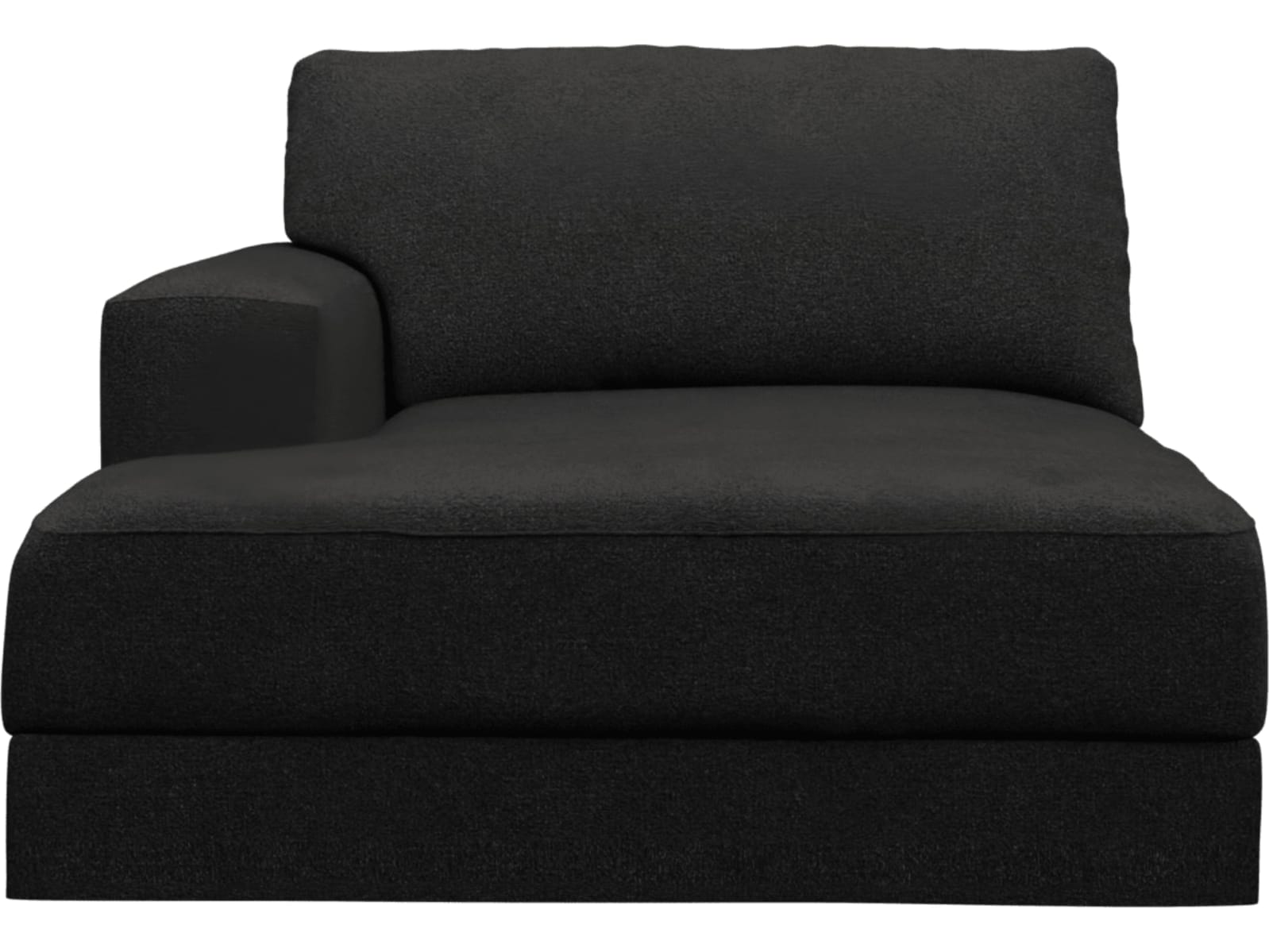 Monica California Charcoal Left Arm Facing Chaise Module color California Charcoal