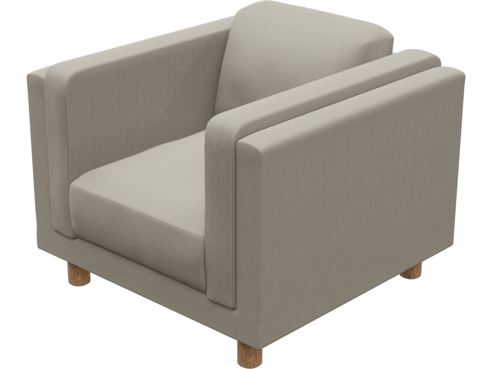 Hayes Plaza Natural Armchair color Plaza Natural