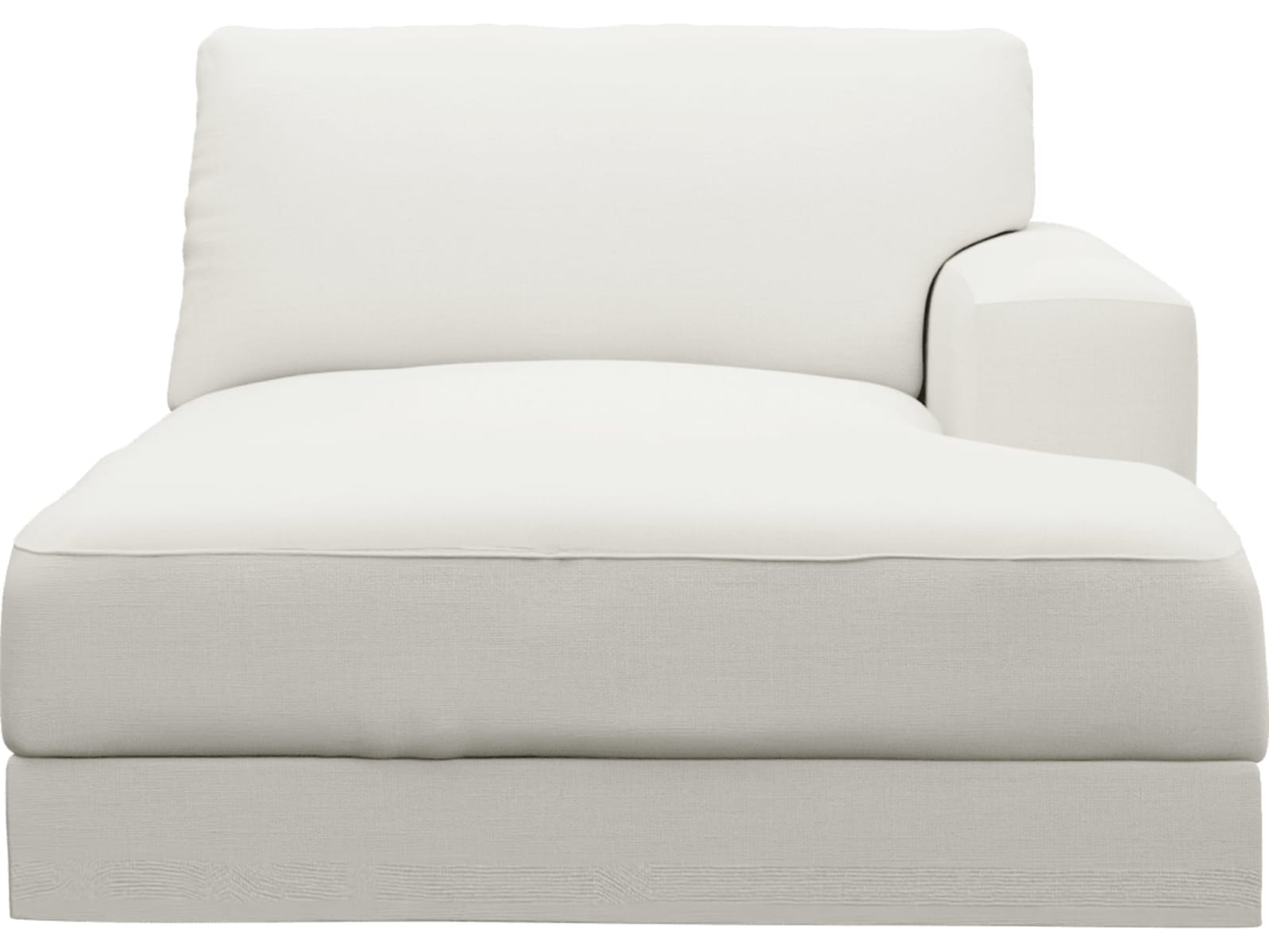 Monica Tribute Shell Right Arm Facing Chaise Module color Tribute Shell