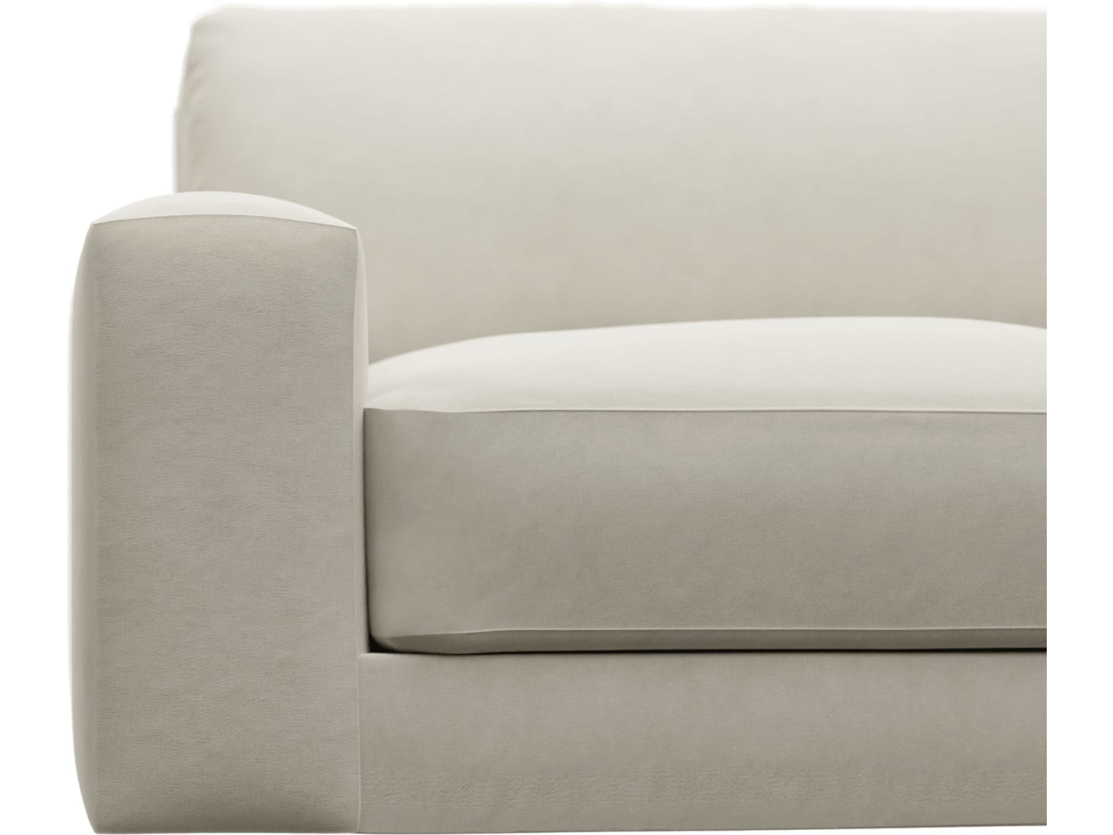 Monica Muse Flax Left Arm Facing Chair Module color Muse Flax