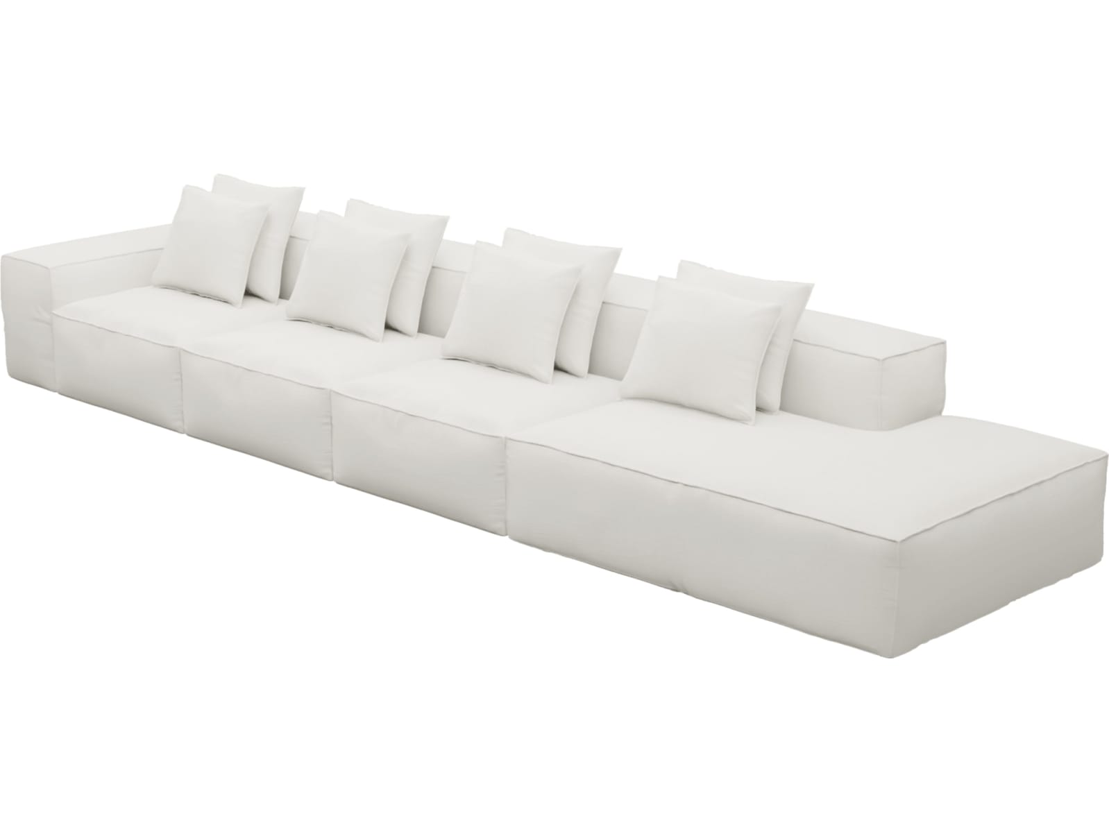 Riley Tribute Ice Modular Sofa - 1x Arm, 3x Armless, 1x Right Terminal color Tribute Ice