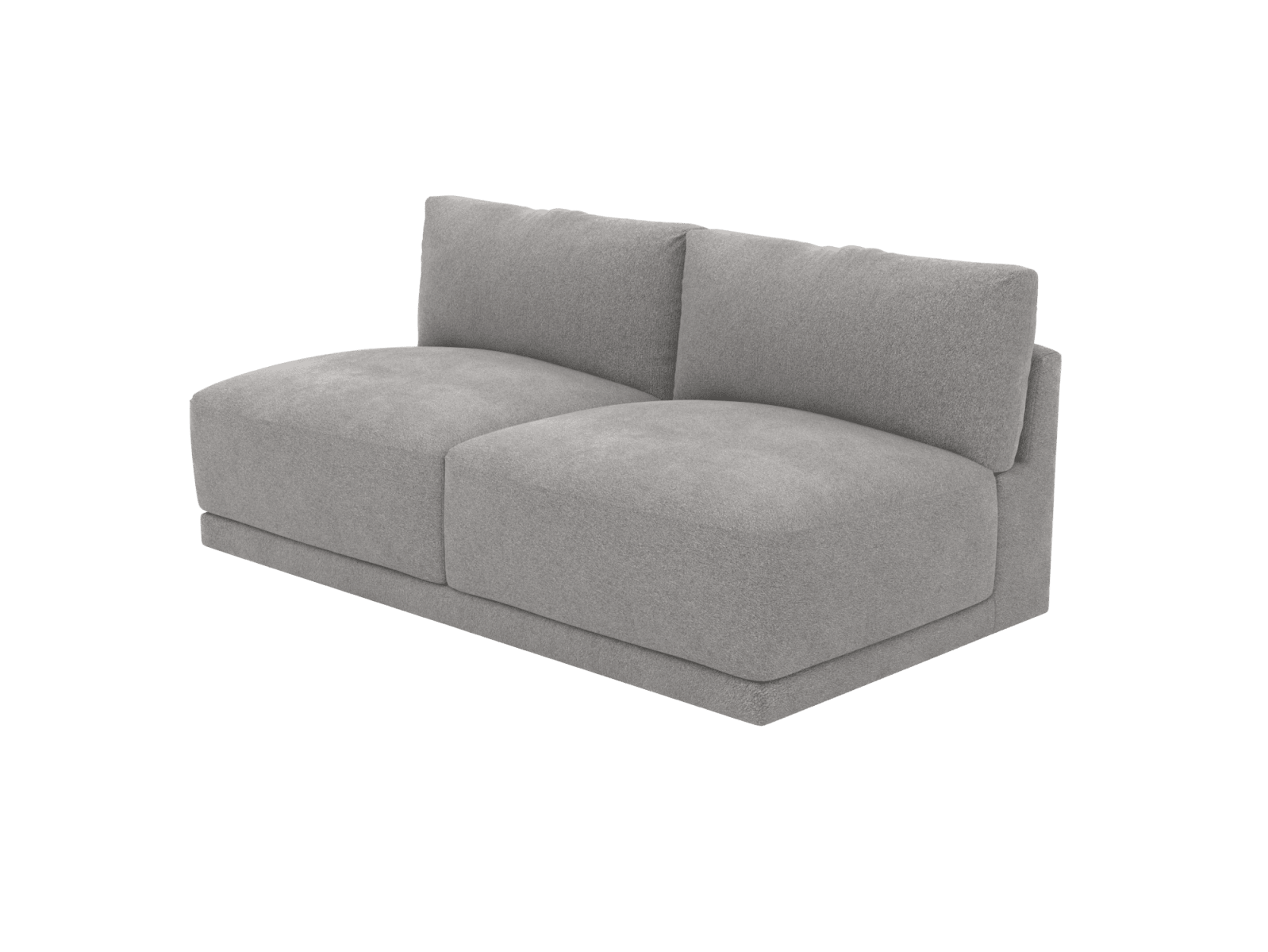 Haven Toorak Pebble 2 Seater Armless Sofa Module color Toorak Pebble