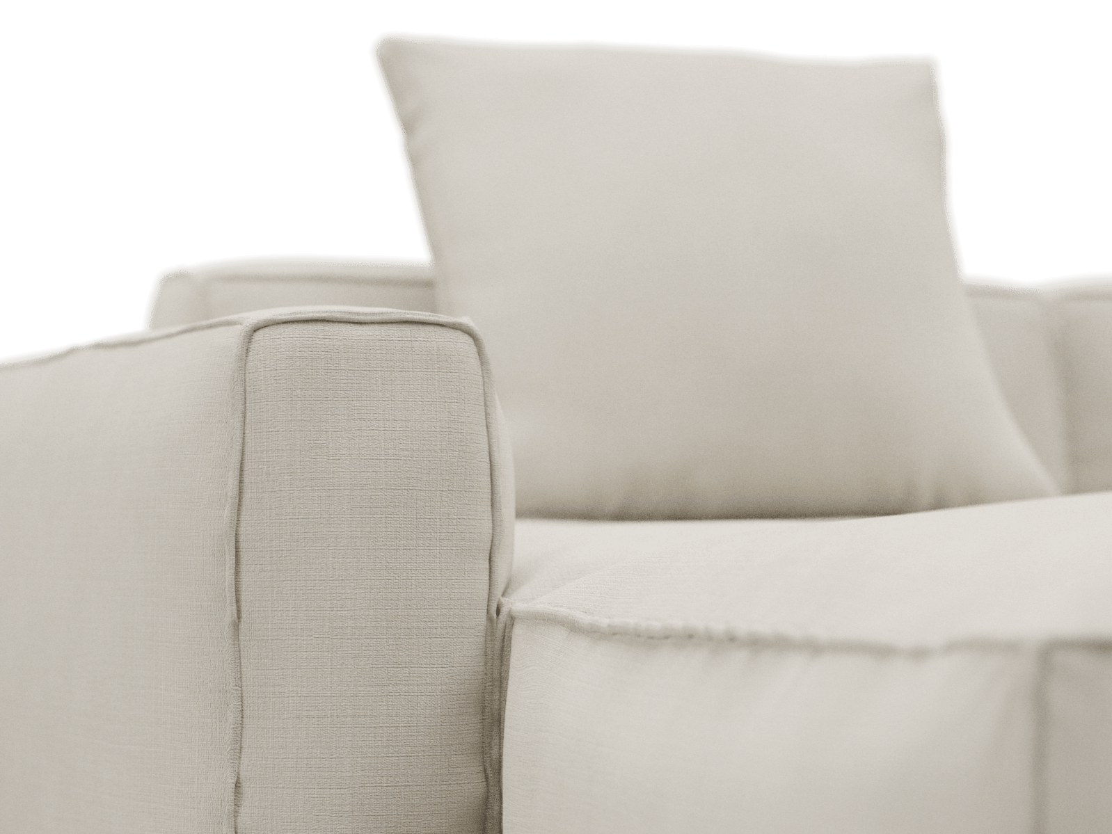 Riley Apt Toorak Pearl Sofa - 3 Seater and Ottoman color Toorak Pearl