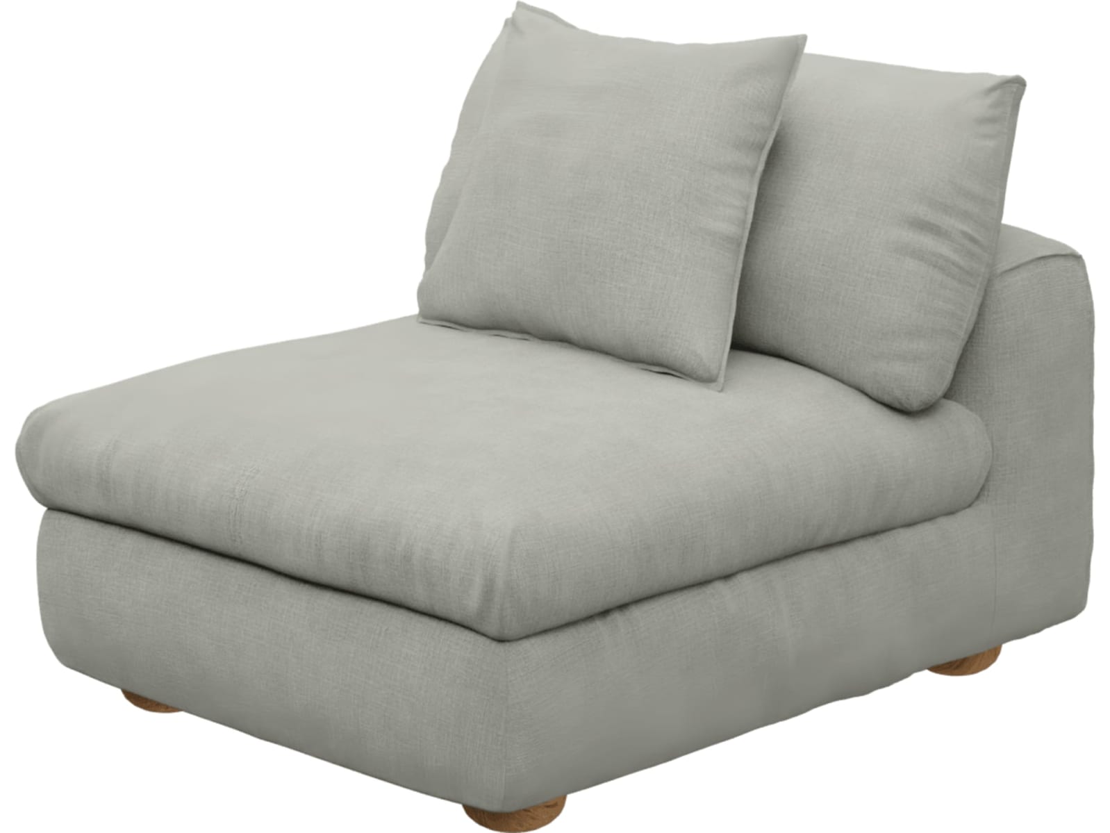 Tully Toorak Pebble Armless Sofa Chair Module color Toorak Pebble