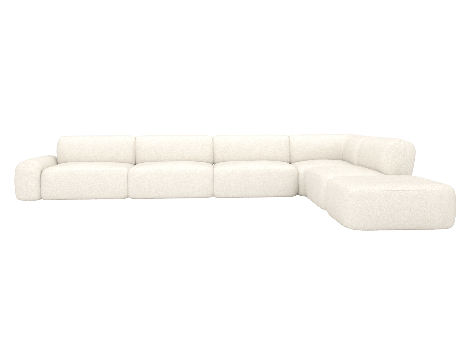Beckett Boucle Ivory Modular Sofa - 7 Seater color Boucle Ivory