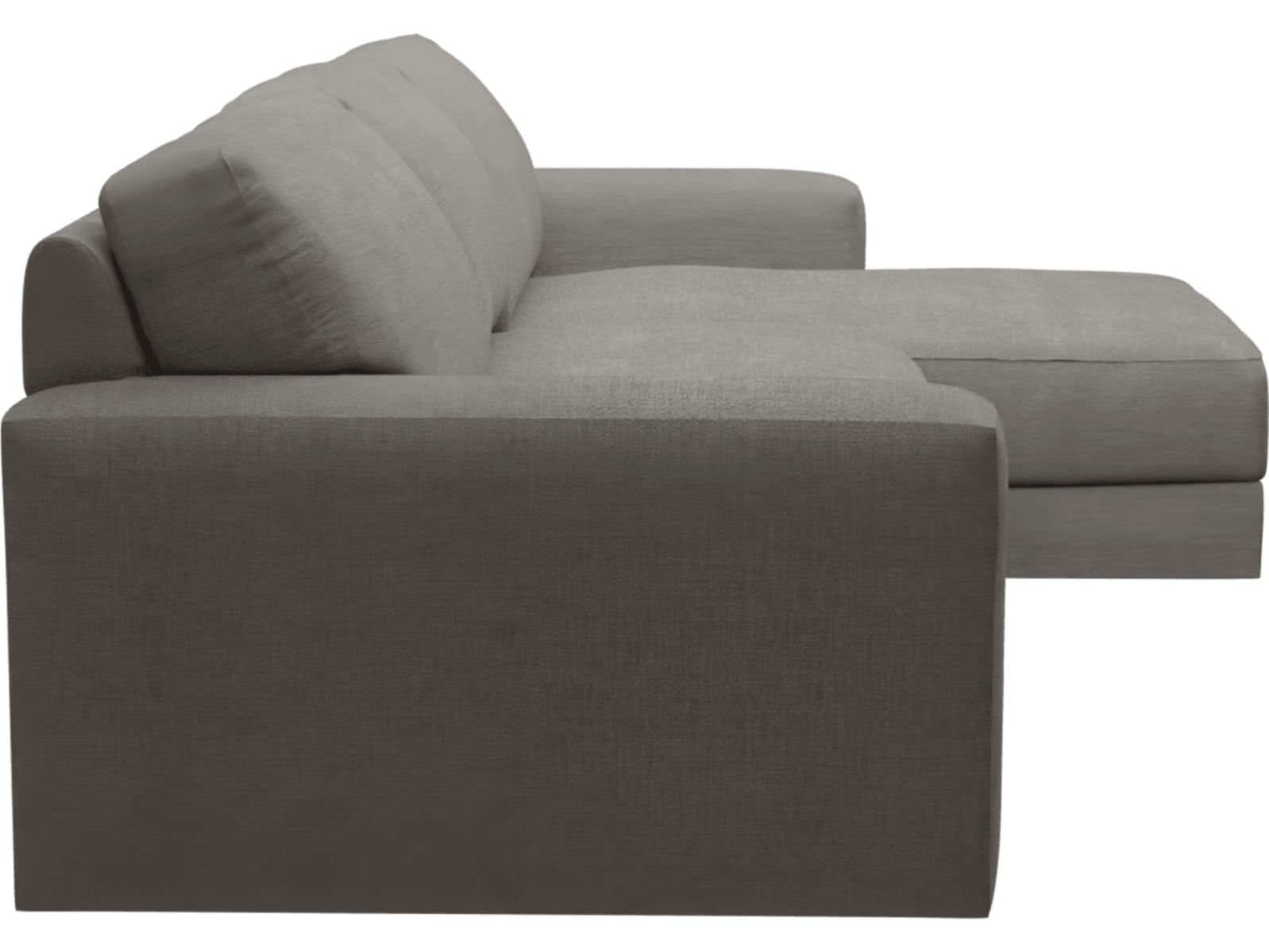 Monica Isla Soft Grey Chaise Sofa - 3 Seater color Isla Soft Grey