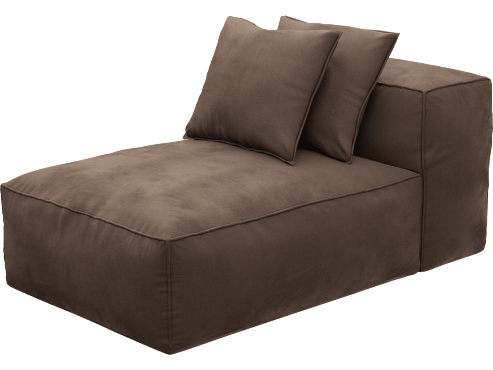 Riley Muse Chocolate Module Chaise color Muse Chocolate