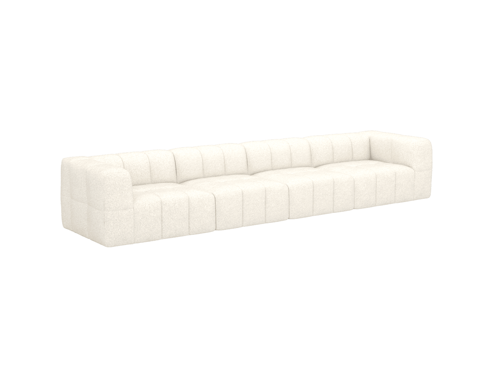 Lucello Boucle Ivory Modular Sofa - 4 Seater color Boucle Ivory