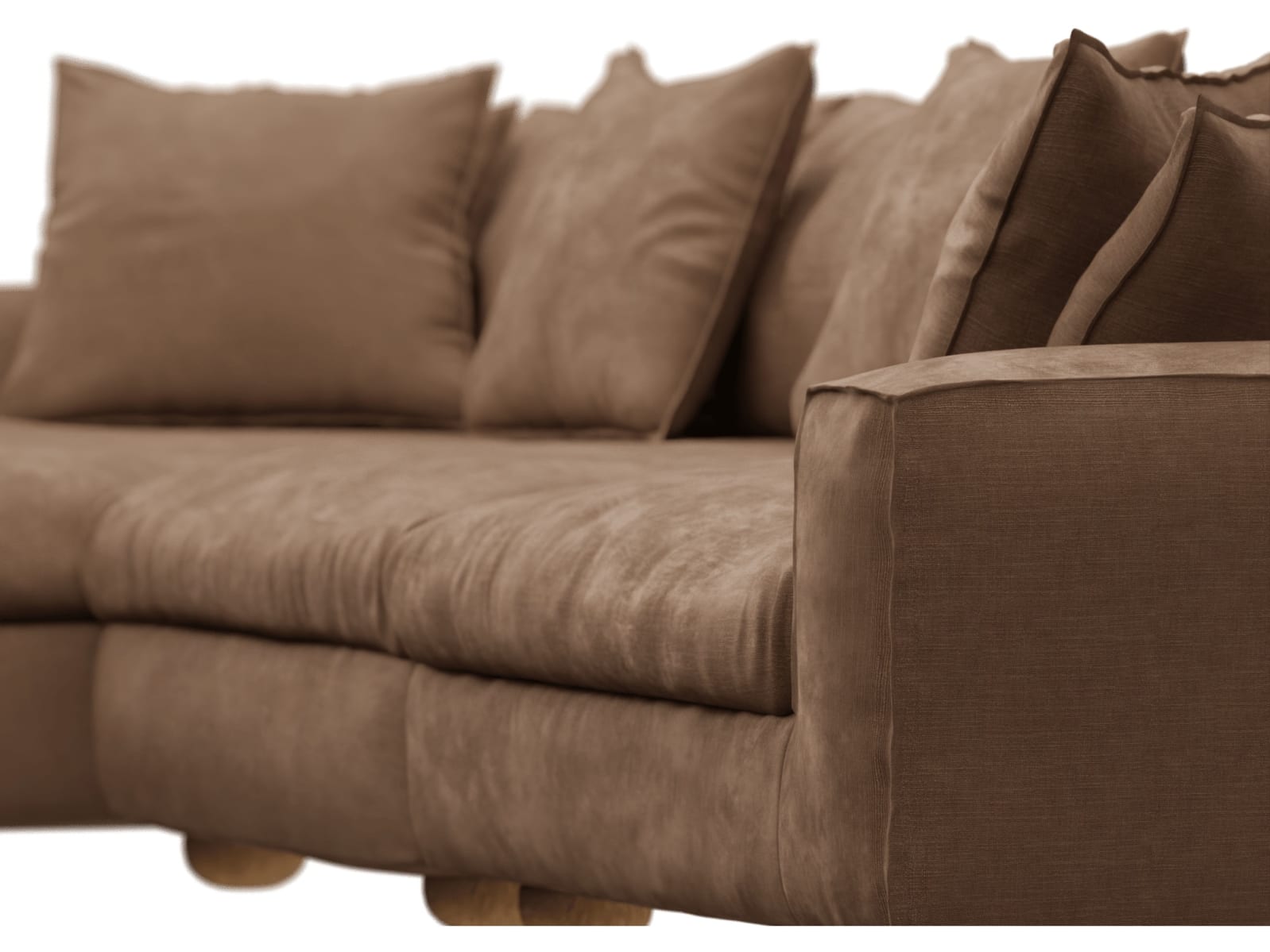 Tully Tribute Chestnut Chaise Sofa - 3 Seater color Tribute Chestnut