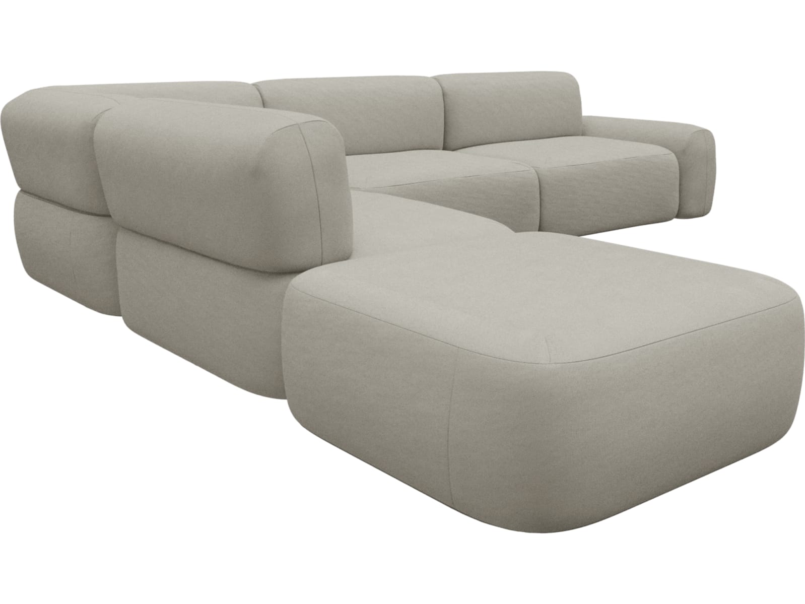 Beckett California Ivory Modular Sofa - 6 Piece color California Ivory