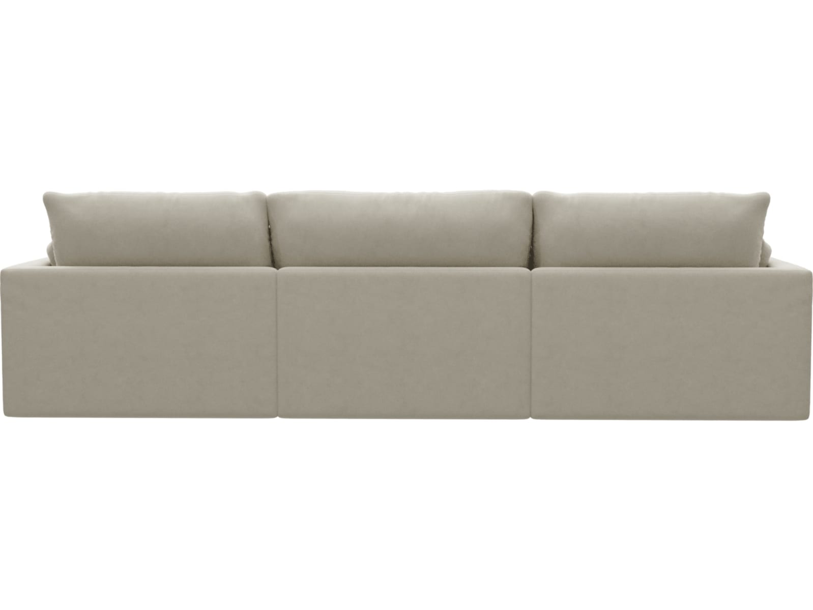 Willow Muse Flax Chaise Sofa - 3 Seater color Muse Flax