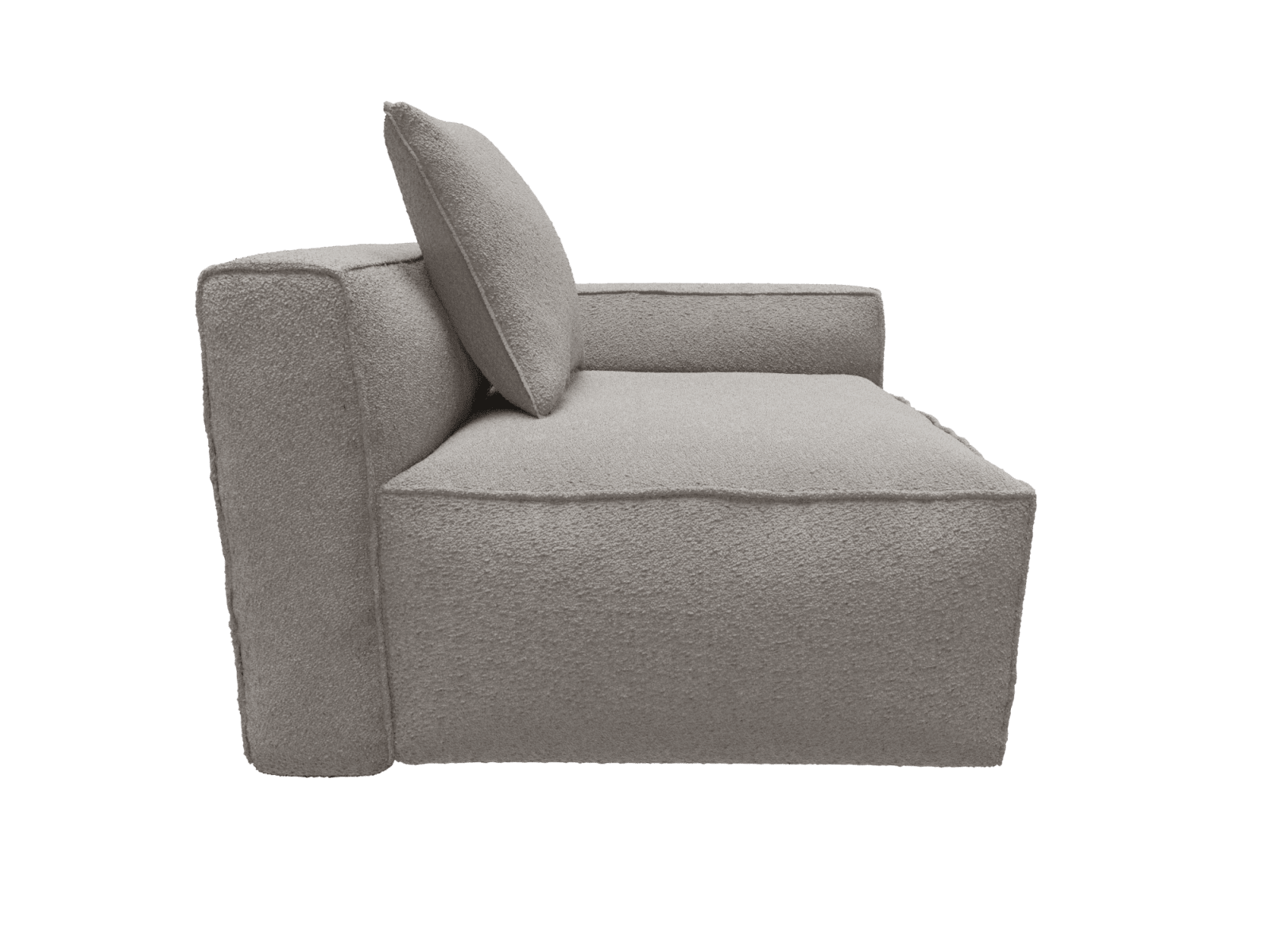 Riley Apt Boucle Pumice Right Arm Facing Chair Module color Boucle Pumice