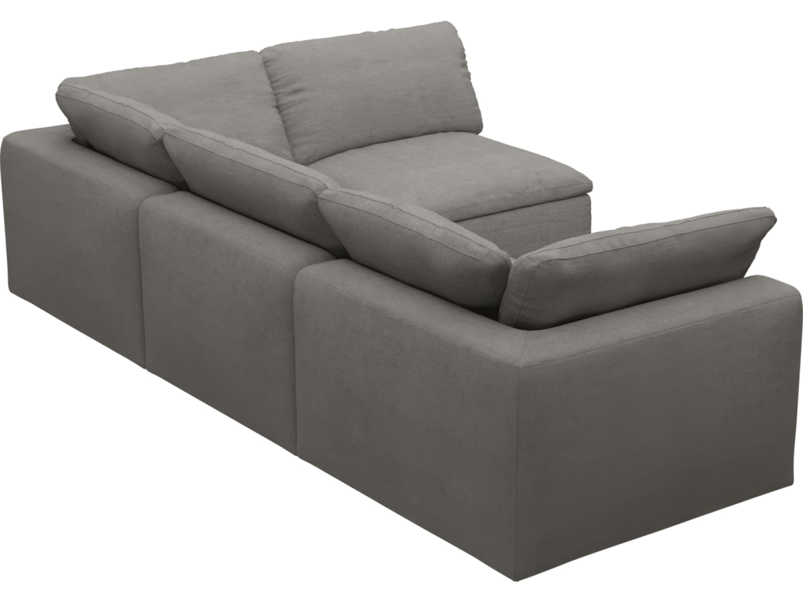 Cloud Deep Isla Soft Grey Modular Sofa - 4 Piece color Isla Soft Grey