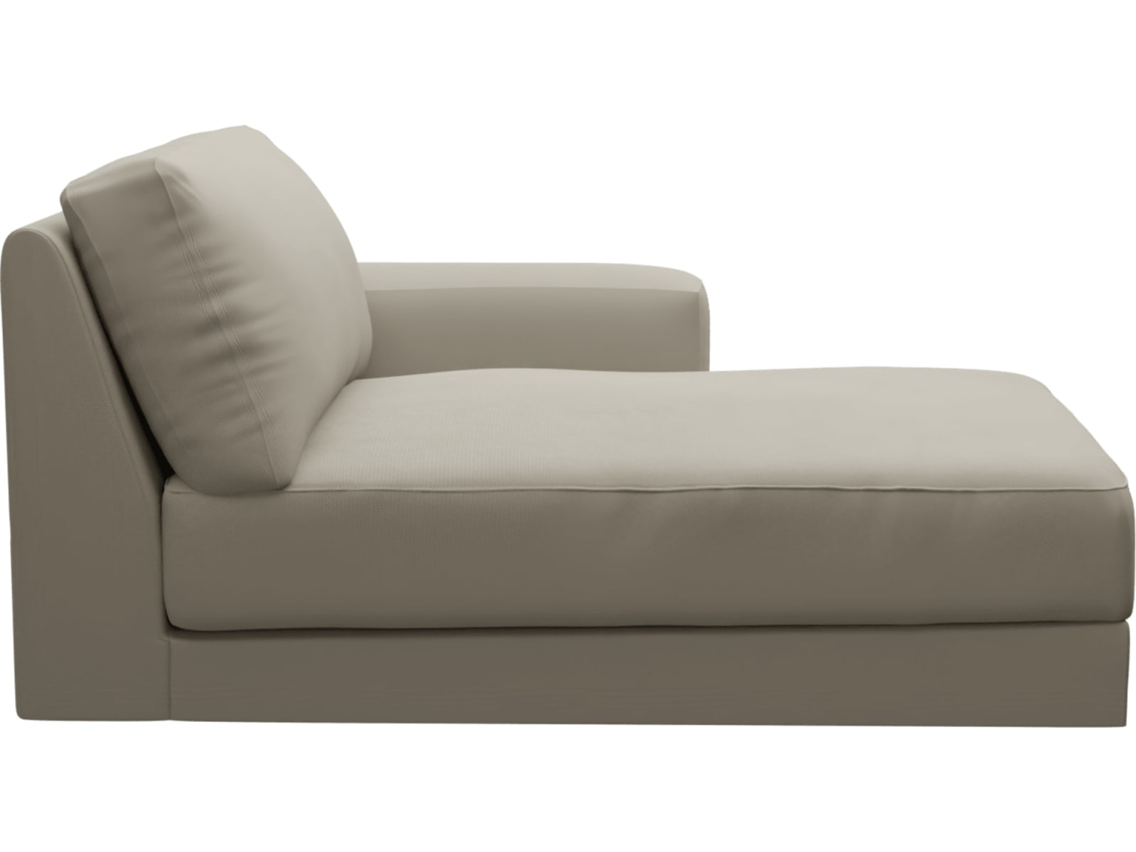 Monica Plaza Natural Right Arm Facing Chaise Module color Plaza Natural
