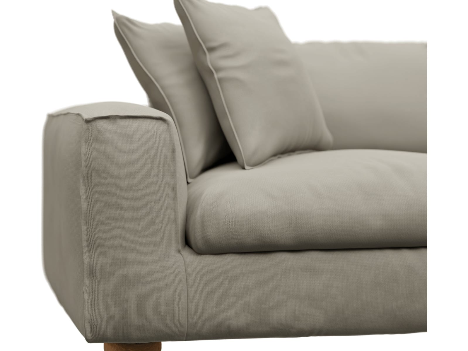 Tully Plaza Natural Left Arm Facing Chair Module color Plaza Natural