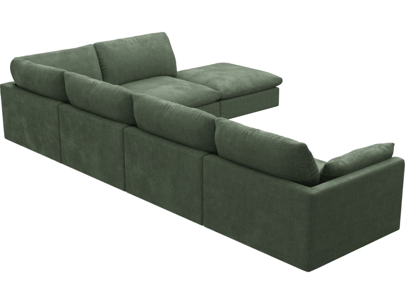 Willow Tribute Dark Jade Modular Sofa - 6 Seater RAF Terminal color Tribute Dark Jade