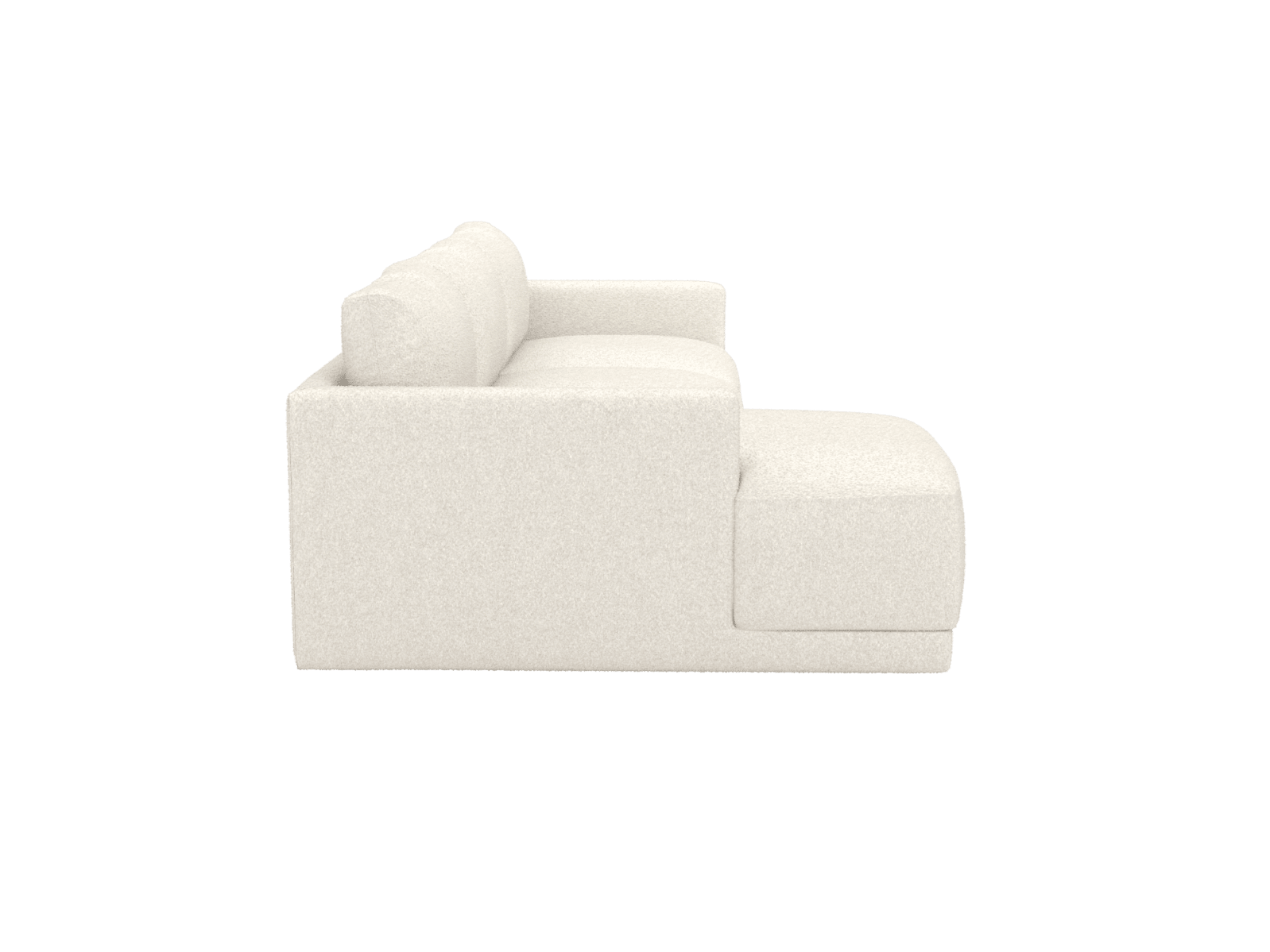 Haven Boucle Ivory 3 Seater Chaise Sofa color Boucle Ivory