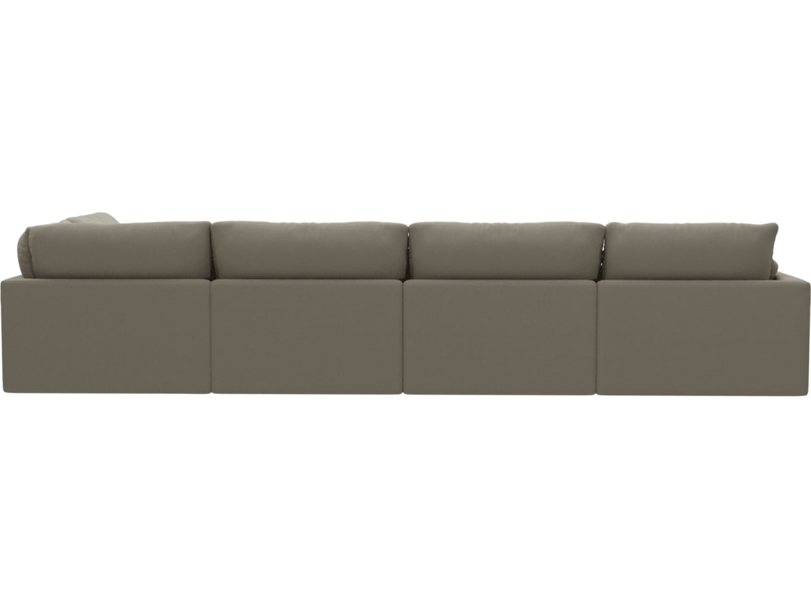 Willow Plaza Natural Modular Sofa - 6 Seater RAF Terminal color Plaza Natural