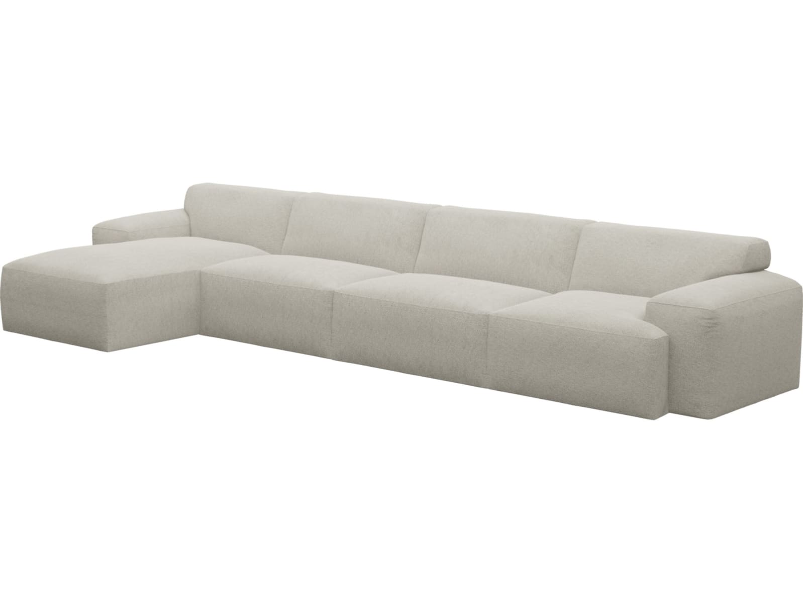 Copenhagen Noa Desert Chaise Sofa - 4 Seater color Noa Desert