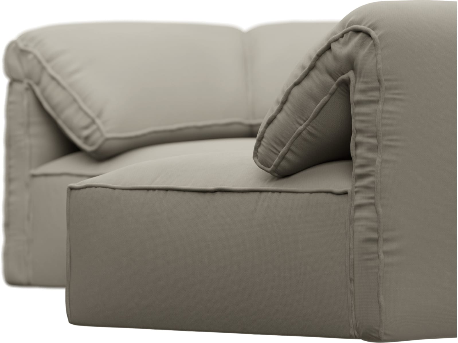Kai Plaza Natural Modular Sofa - 5 Seater color Plaza Natural