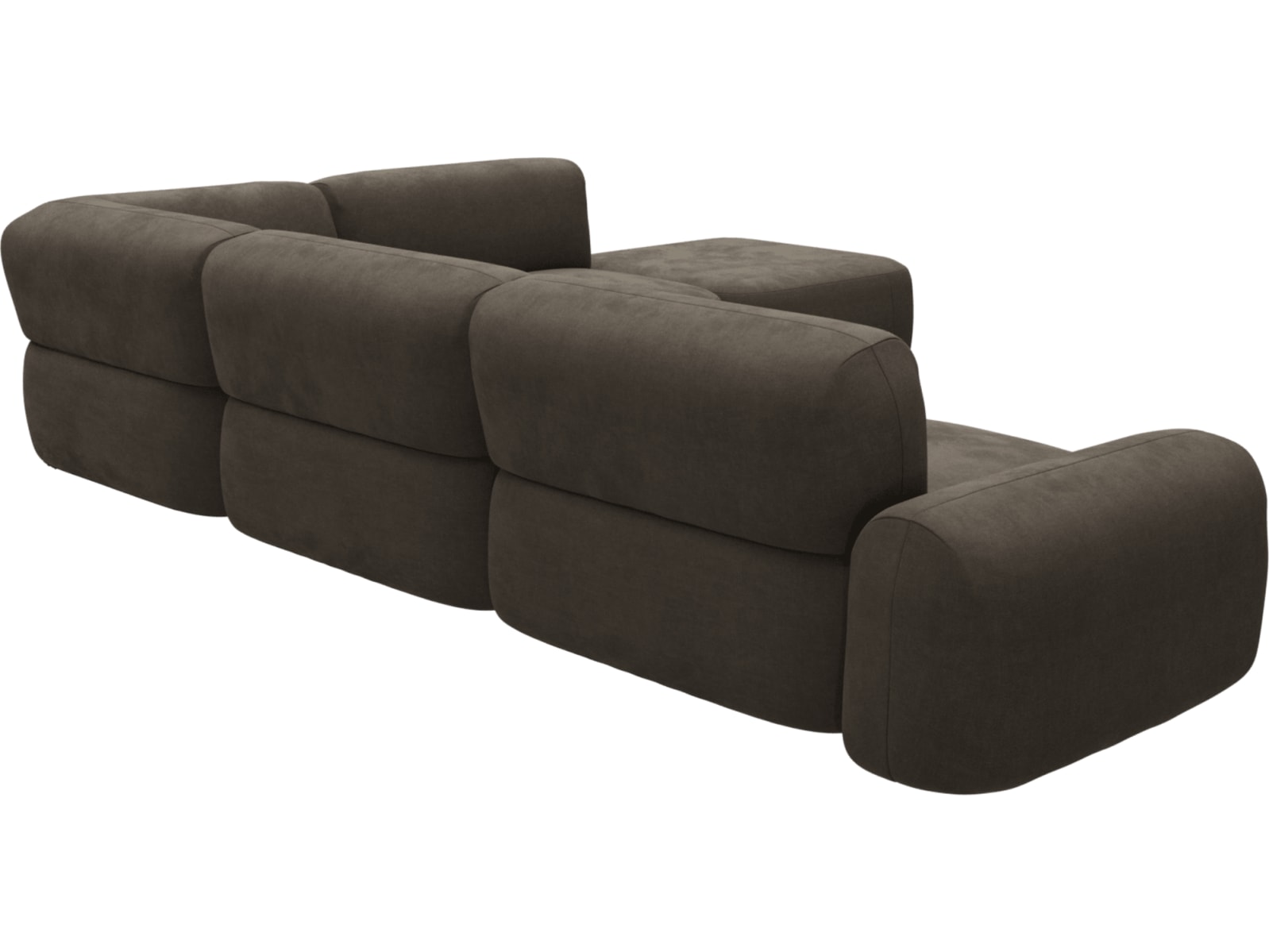 Beckett Muse Mink Modular Sofa - 6 Piece color Muse Mink