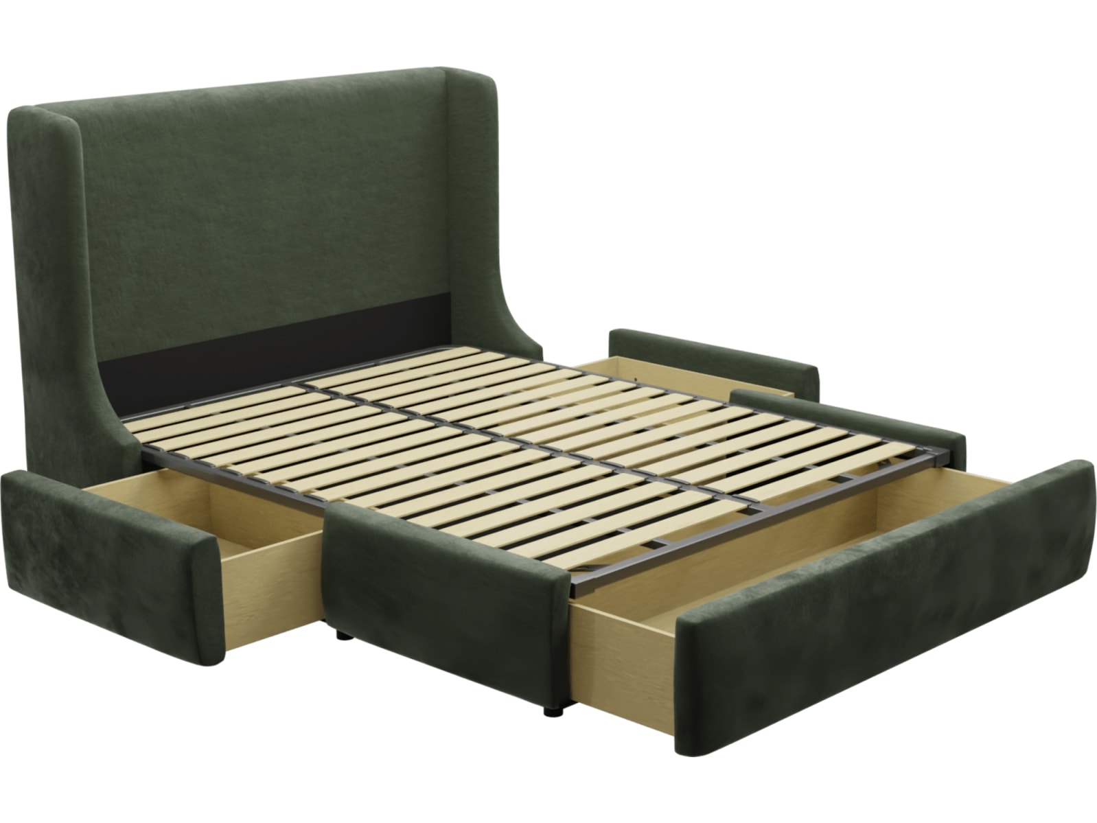 Lucy Drawer Bed Muse Forest color Muse Forest