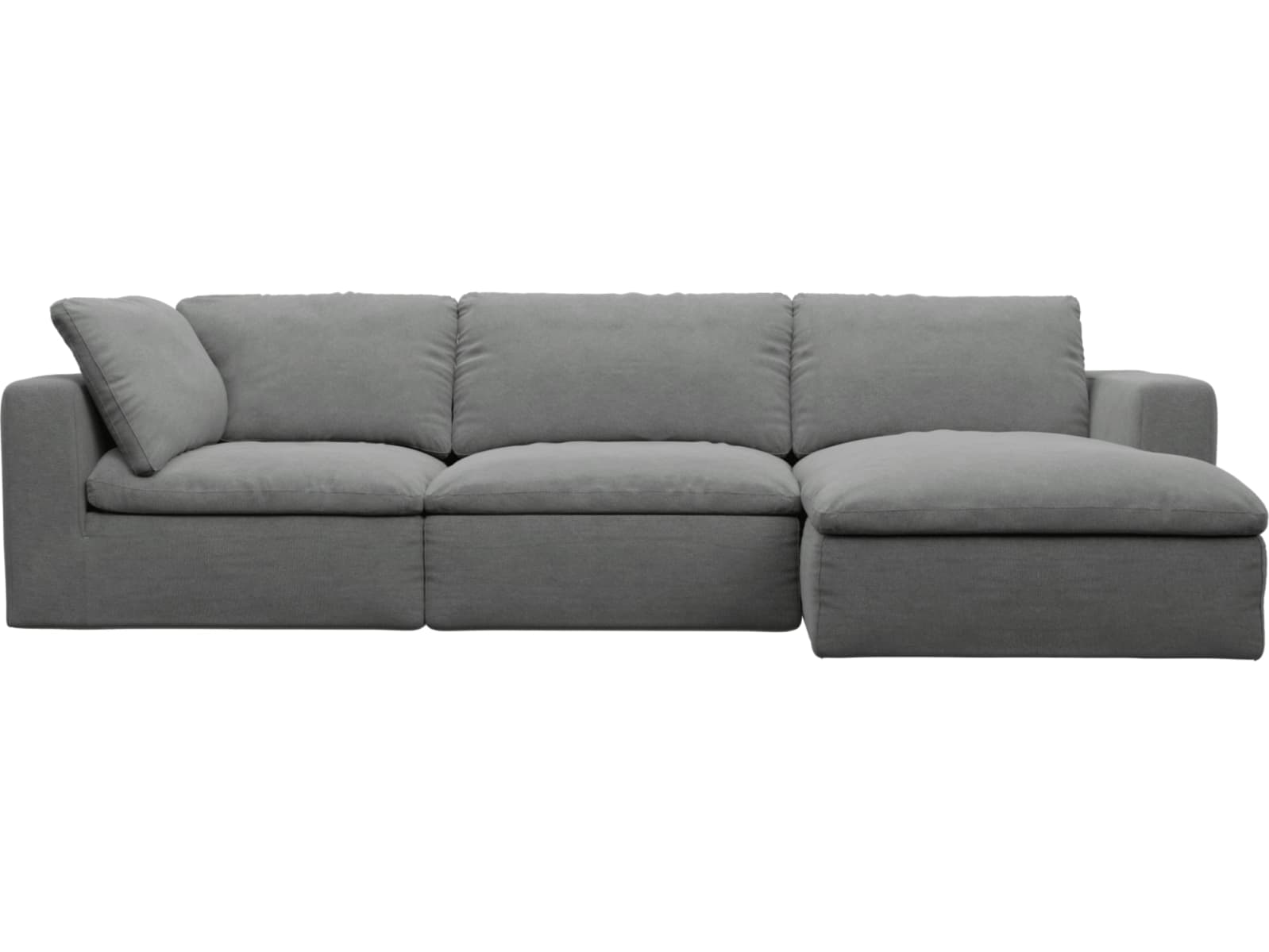 Cloud Deep Maya Flint Modular Sofa - 3 Seater Chaise color Maya Flint