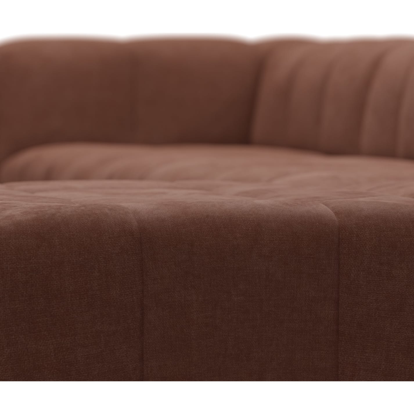Lucello Muse Rust Modular Sofa with Ottoman - 5 Piece color Muse Rust