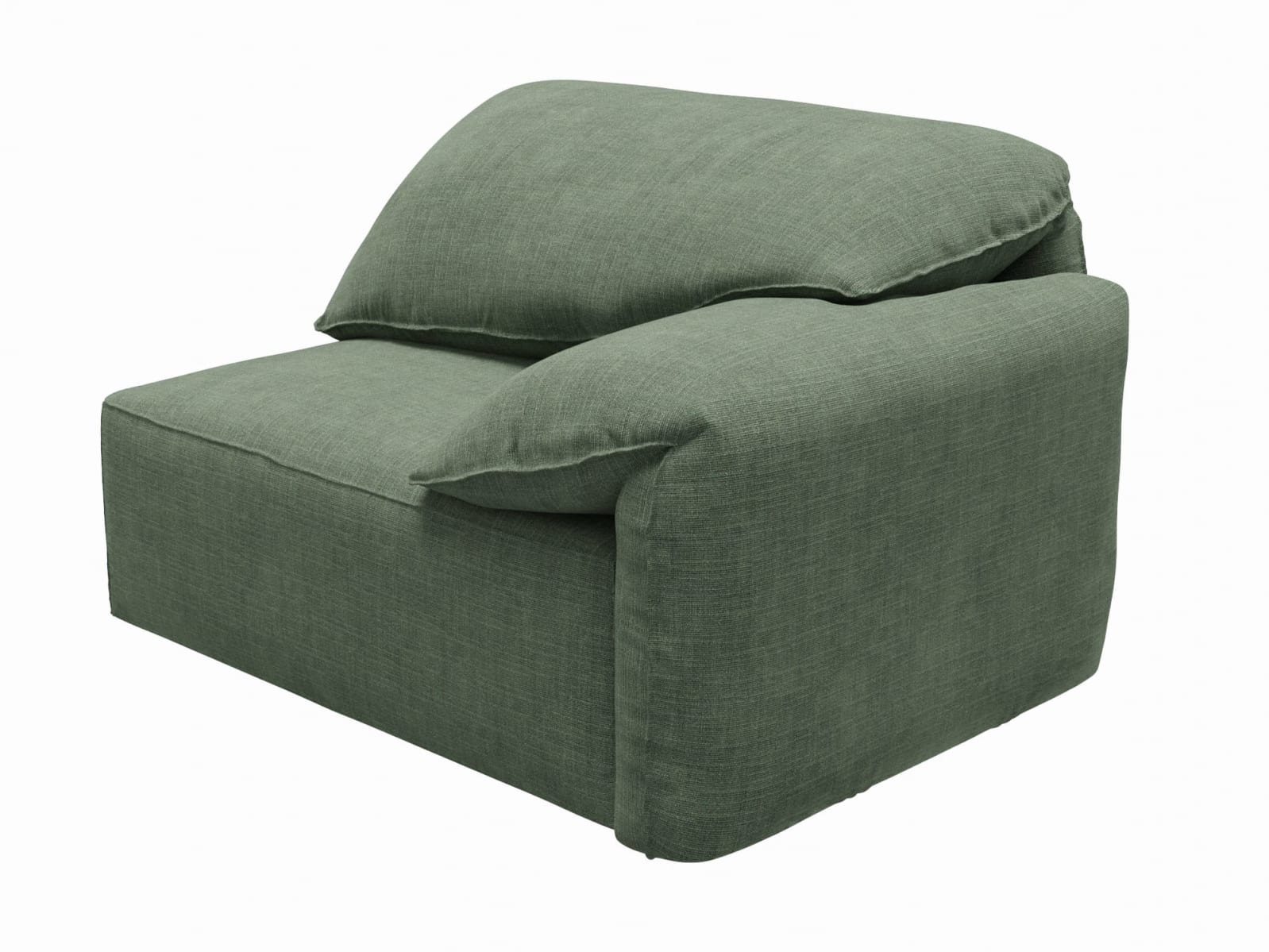 Clarence Tribute Dark Jade 2 Seat Right Arm Facing Sofa Module color Tribute Dark Jade